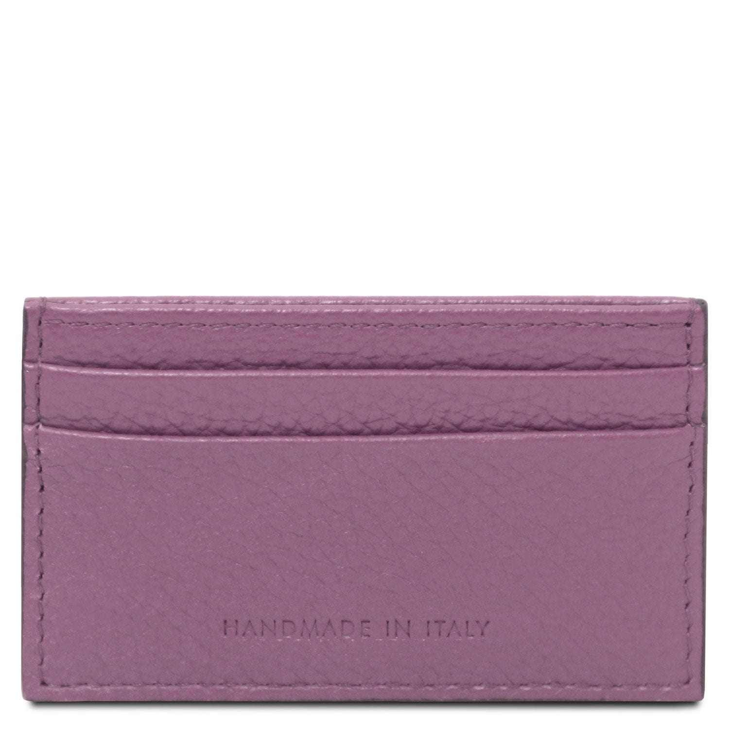 Leather card holder - 4 cards, pebbled leather | TL142474