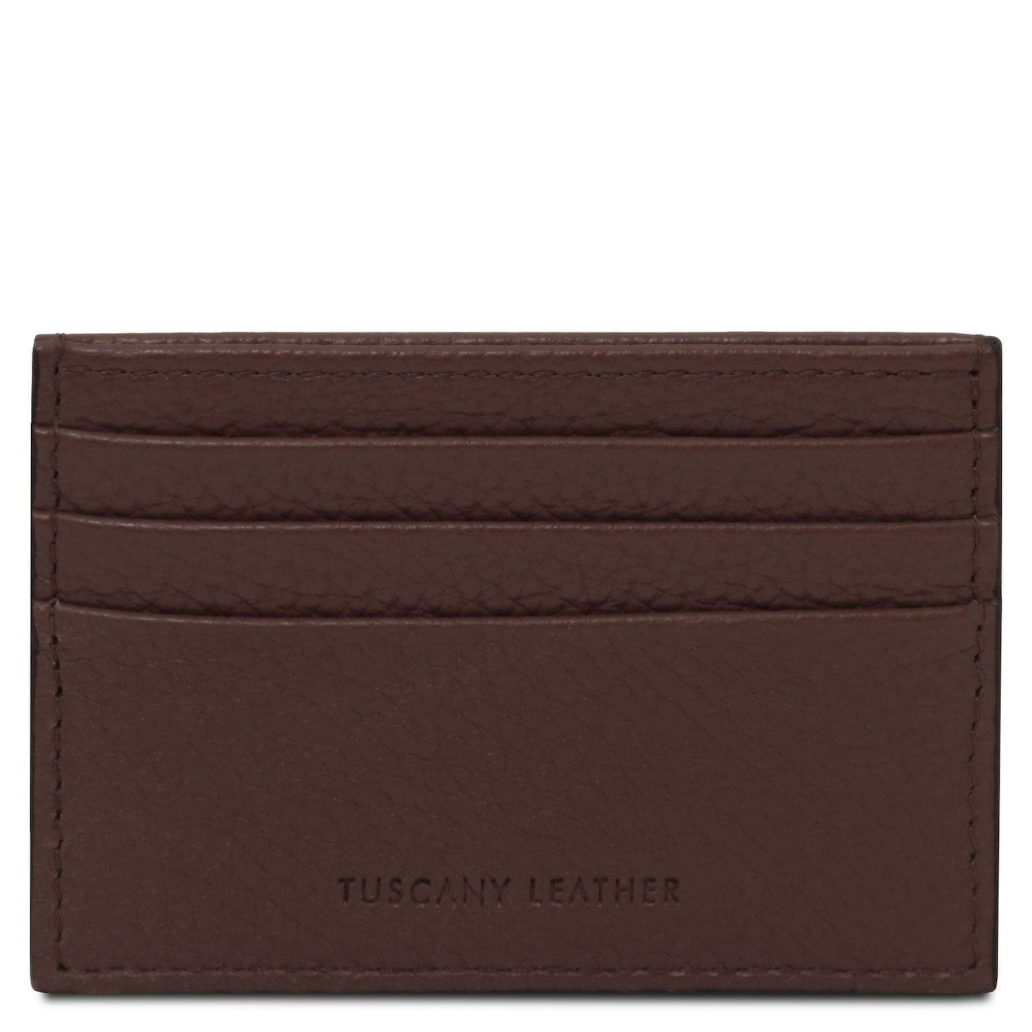 Leather card holder - 6 cards, pebbled leather | TL142472