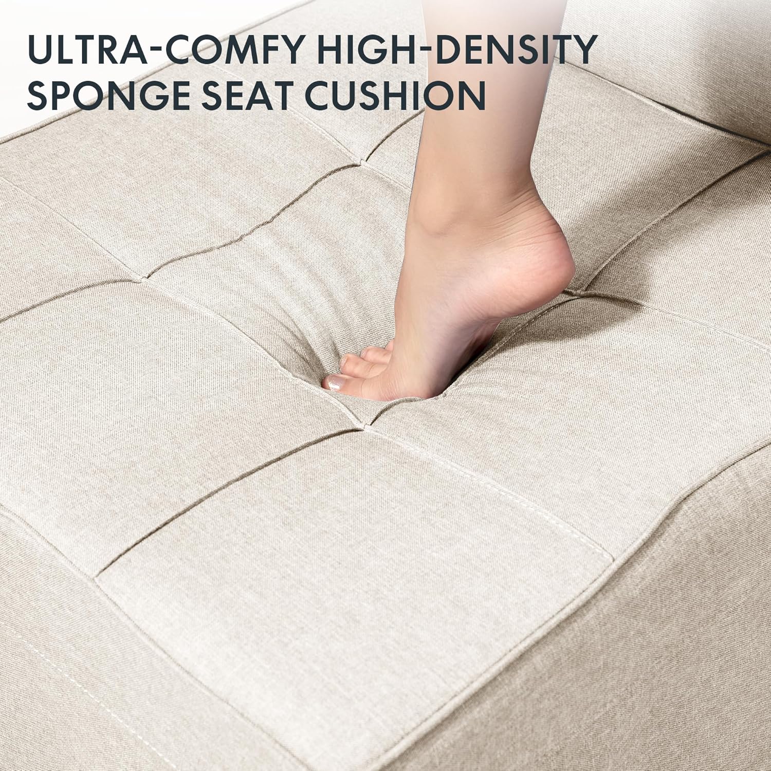 FLEXISPOT Schlafsofa, ausziehbarer Klappsessel mit Bettfunktion, Schlaffunktion, wandelbarer Schlafsessel, Belastbarkeit 300 kg, Grau