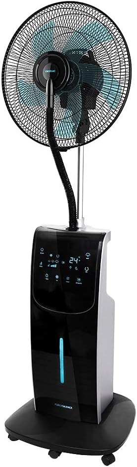 Ventilateur brumisateur d'eau douce Cecotec EnergySilence 490 avec télécommande, 90 W, diamètre 40 cm, 5 pales, réservoir 2,8 L, minuterie 7,5 h, indicateur LED et oscillation