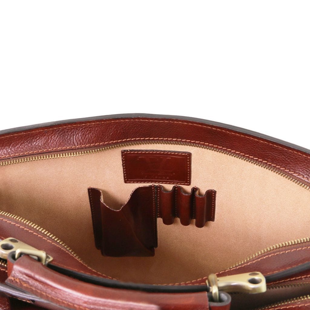 Venezia - 2 compartment leather briefcase | TL141268