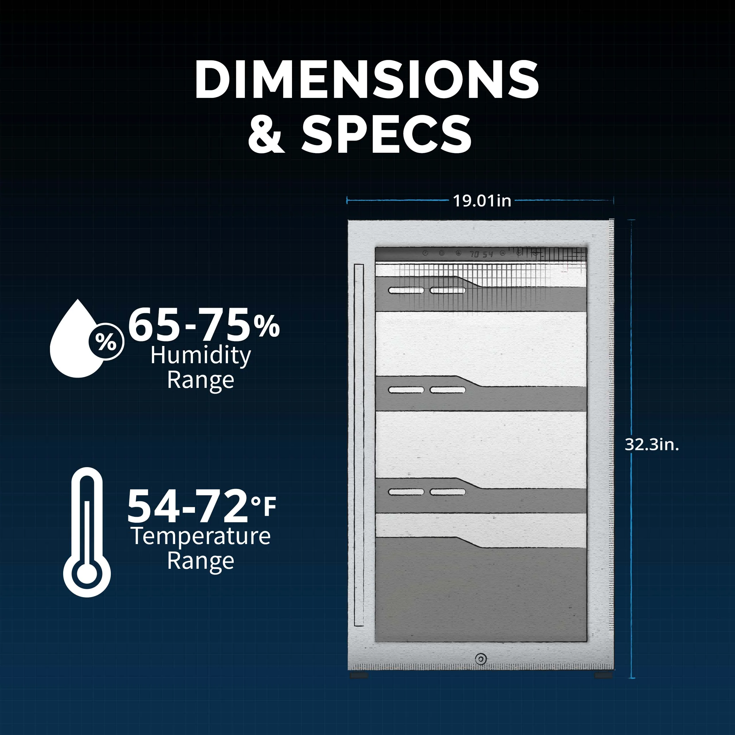 Cave à cigares électrique Newair® 2025. Capacité : 840 cigares. Intégrée.