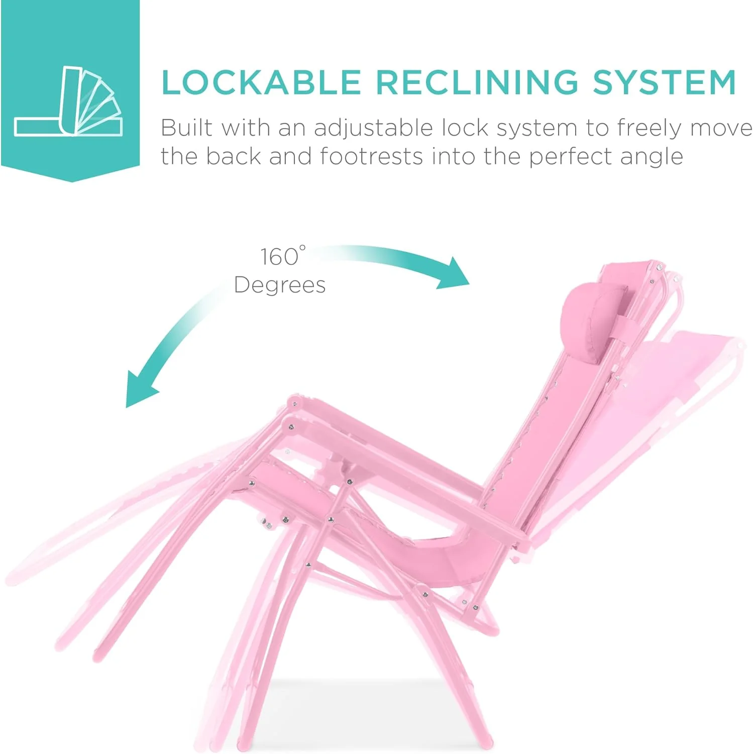 Bedste valg – Zero Gravity-lænestol til terrassen. Justerbar og foldbar udendørsstol med baldakin, nakkepude og sidebakke. Textilene – Påfugleblå