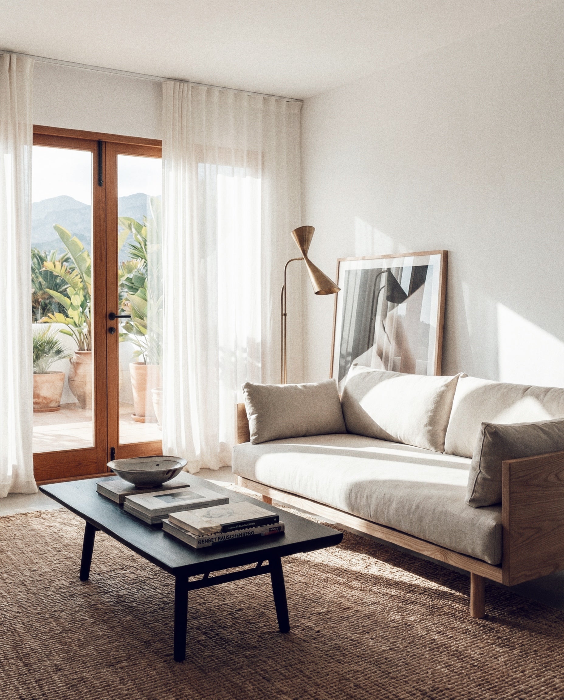 Mesa de centro Mars Live Edge - Fresno negro