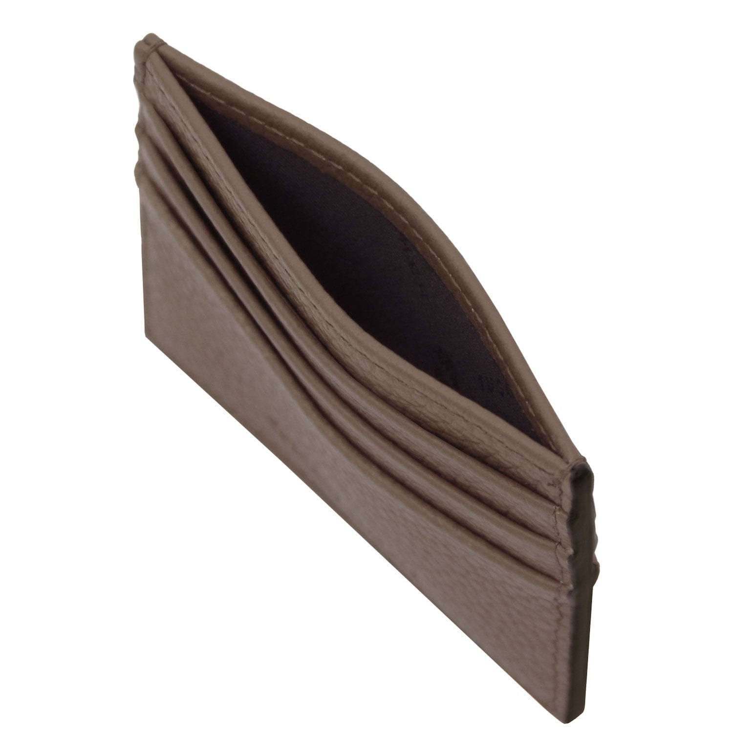 Leather card holder - 6 cards, pebbled leather | TL142472