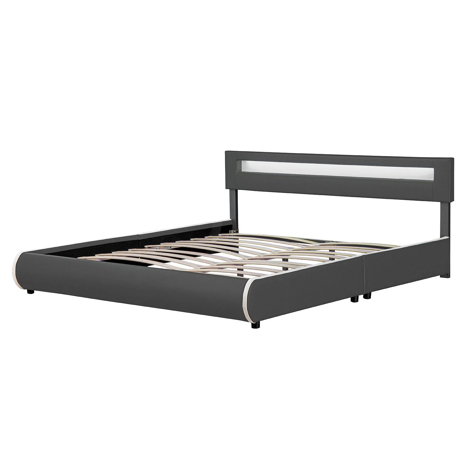 Lit capitonné Séville 2025, 140 x 200 cm, blanc