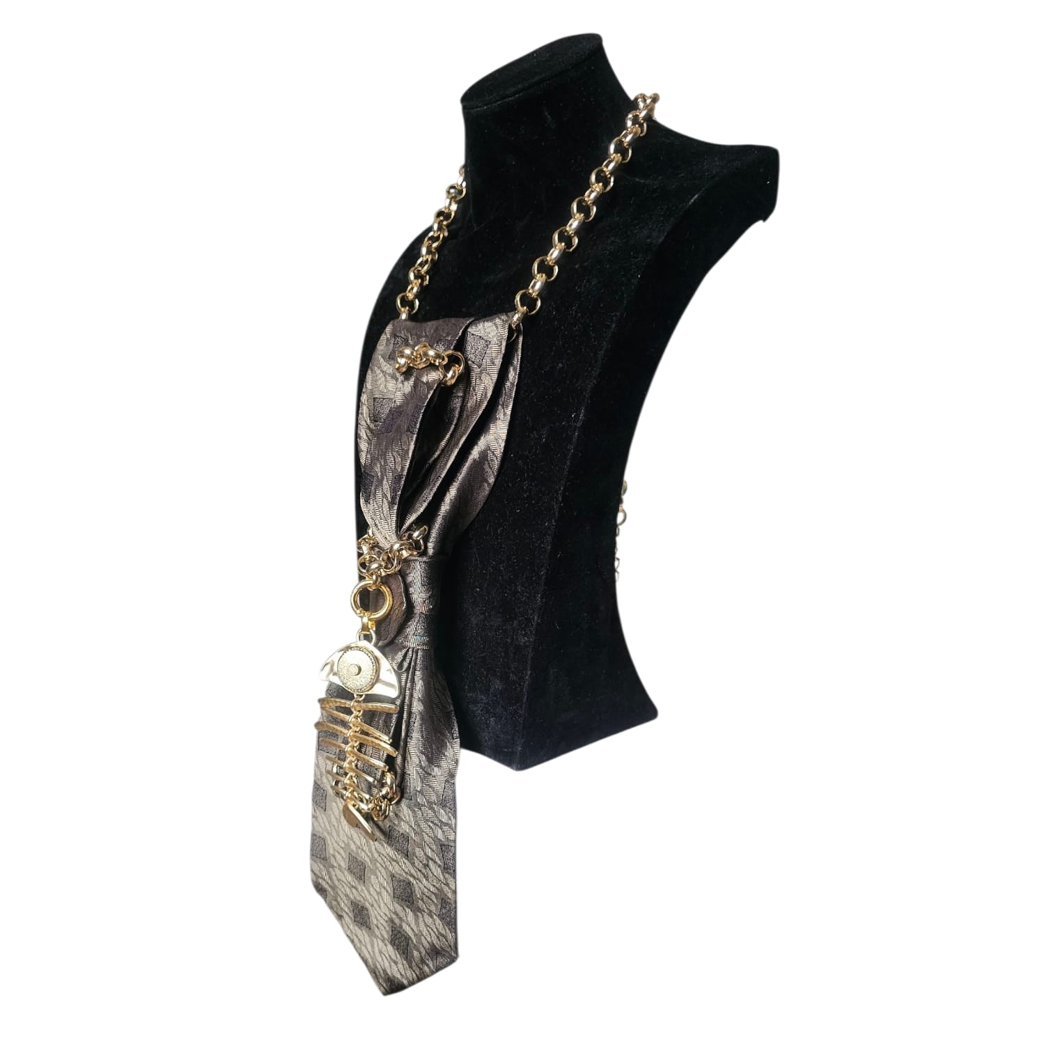 Mystic Fish Gold 4-in-1 Jeweled Tie