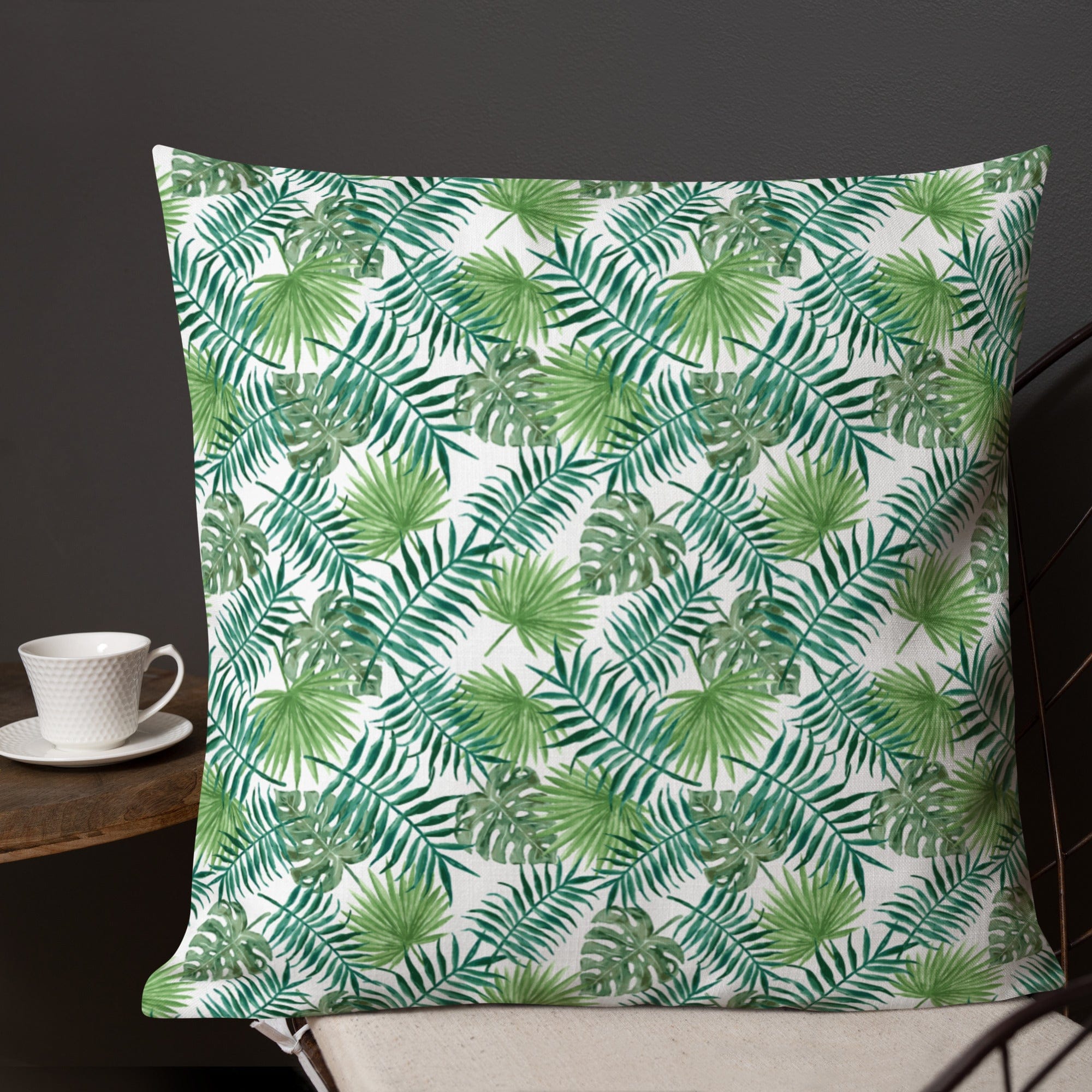 Tropical Leaves Premium Throw Pillow