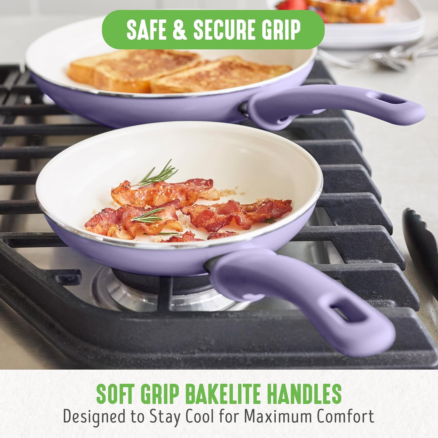 GreenLife Soft Grip 16-teiliges Antihaft-Keramik-Kochgeschirr-Set, bestehend aus Bratpfanne, Stielkasserolle und Topf, PFAS-frei, spülmaschinenfest, ofenfest, türkis