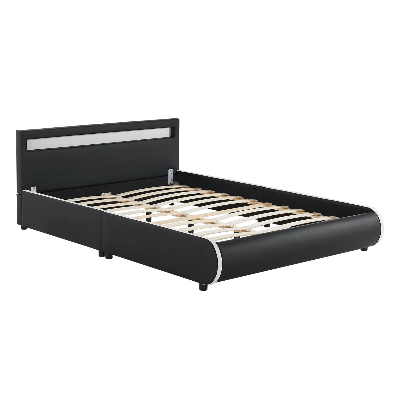 Lit capitonné Séville 2025, 140 x 200 cm, blanc