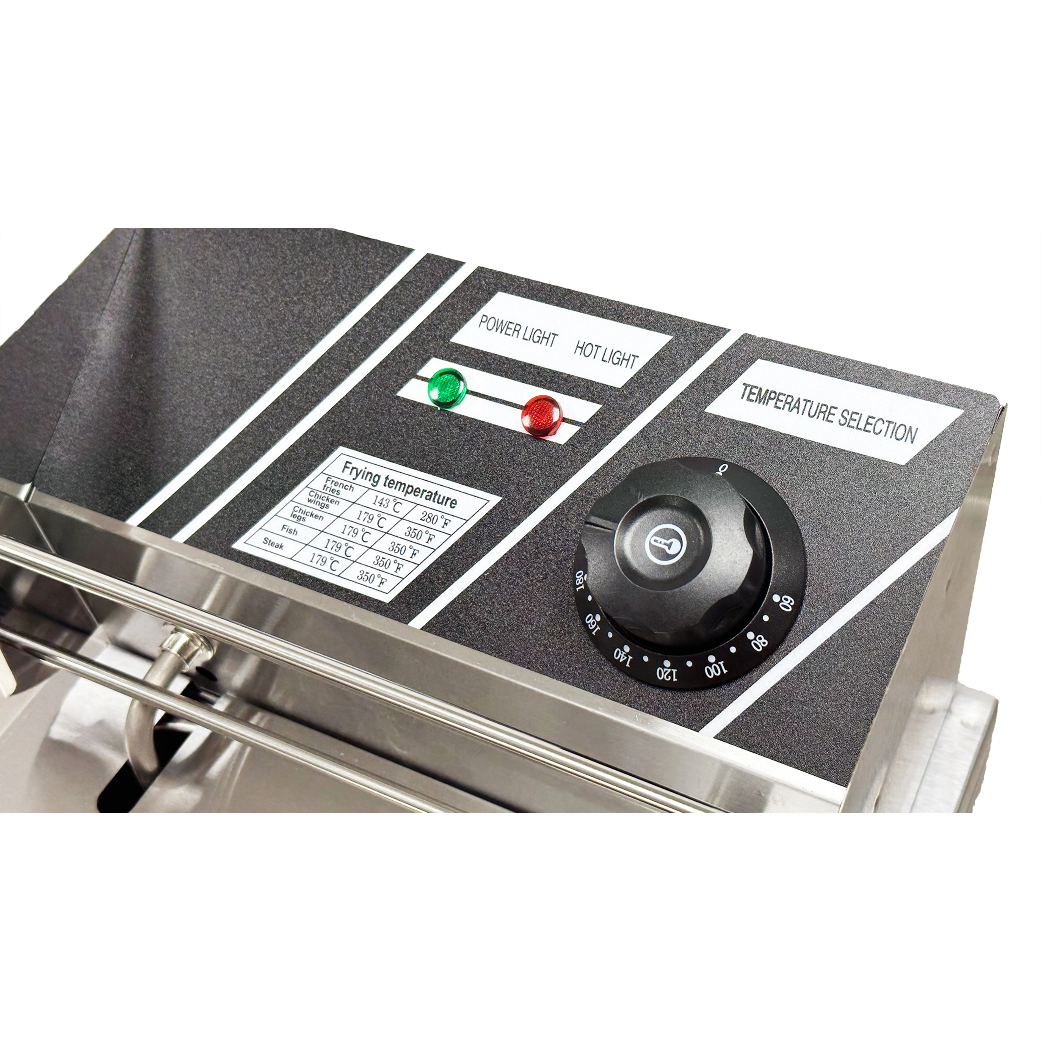 Friteuse électrique de 1600 W. Grande friteuse de comptoir en acier inoxydable. Friteuse multifonctionnelle robuste. Réservoir unique de 2,5 gallons (9,5 litres) de qualité professionnelle.