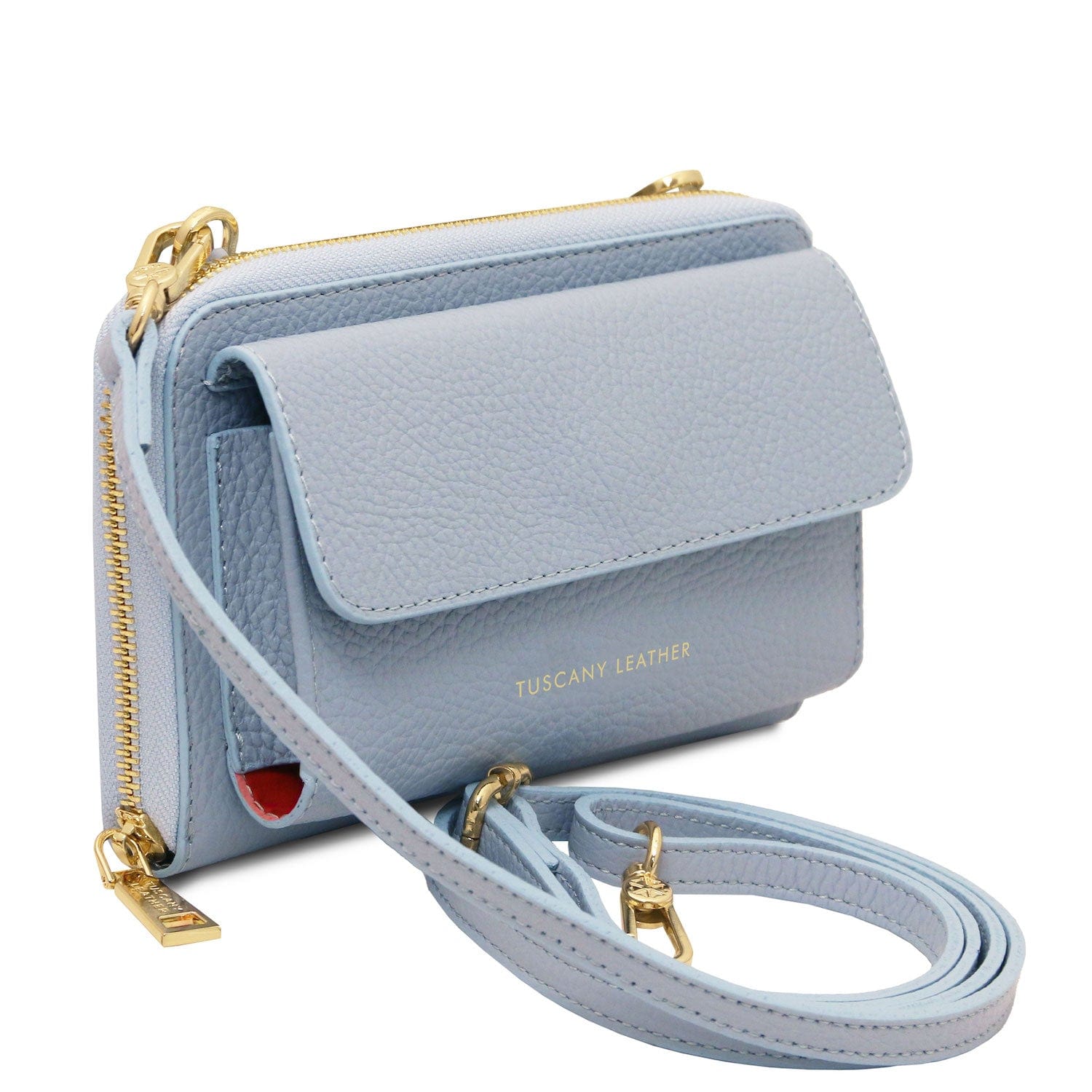 Urania - Leather phone wallet with strap | TL142433