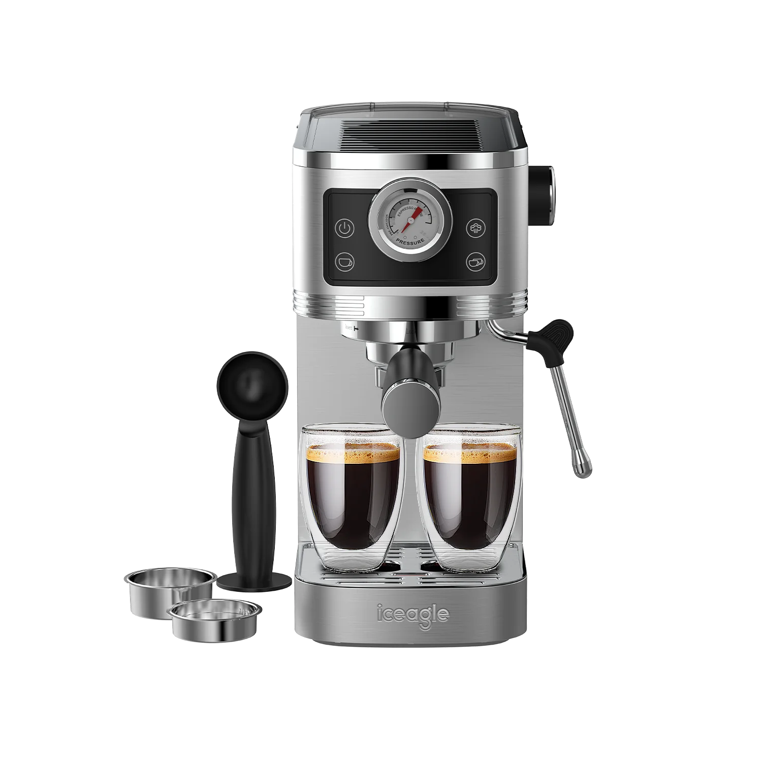 2025 Iceagle CM1660B Espressomaskine med steamer – 1350 W