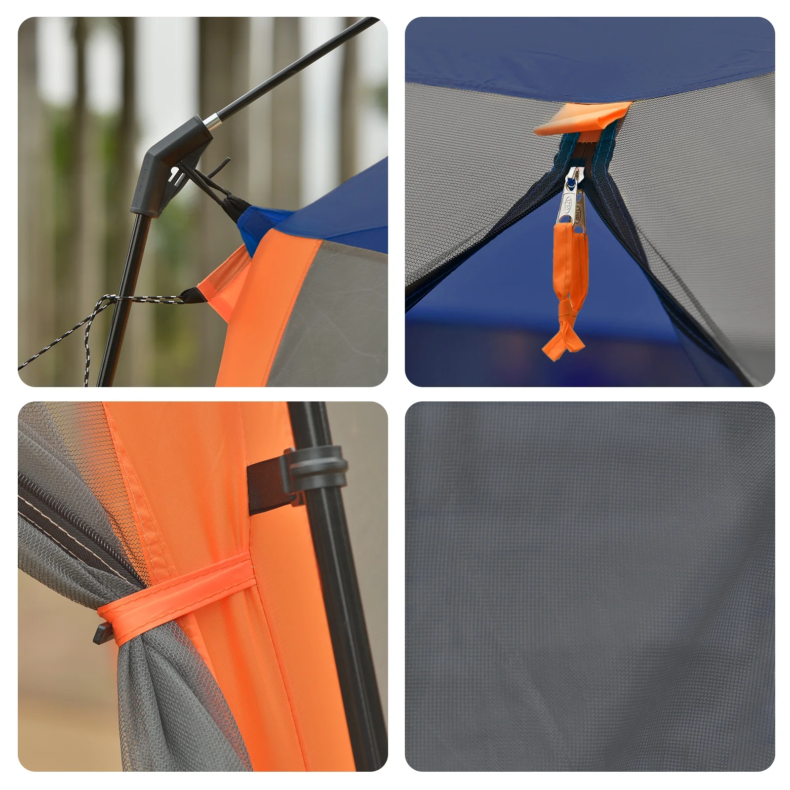 2025 Campros Screen House Skyggetelt 3,6 x 3,6 m. Blå.