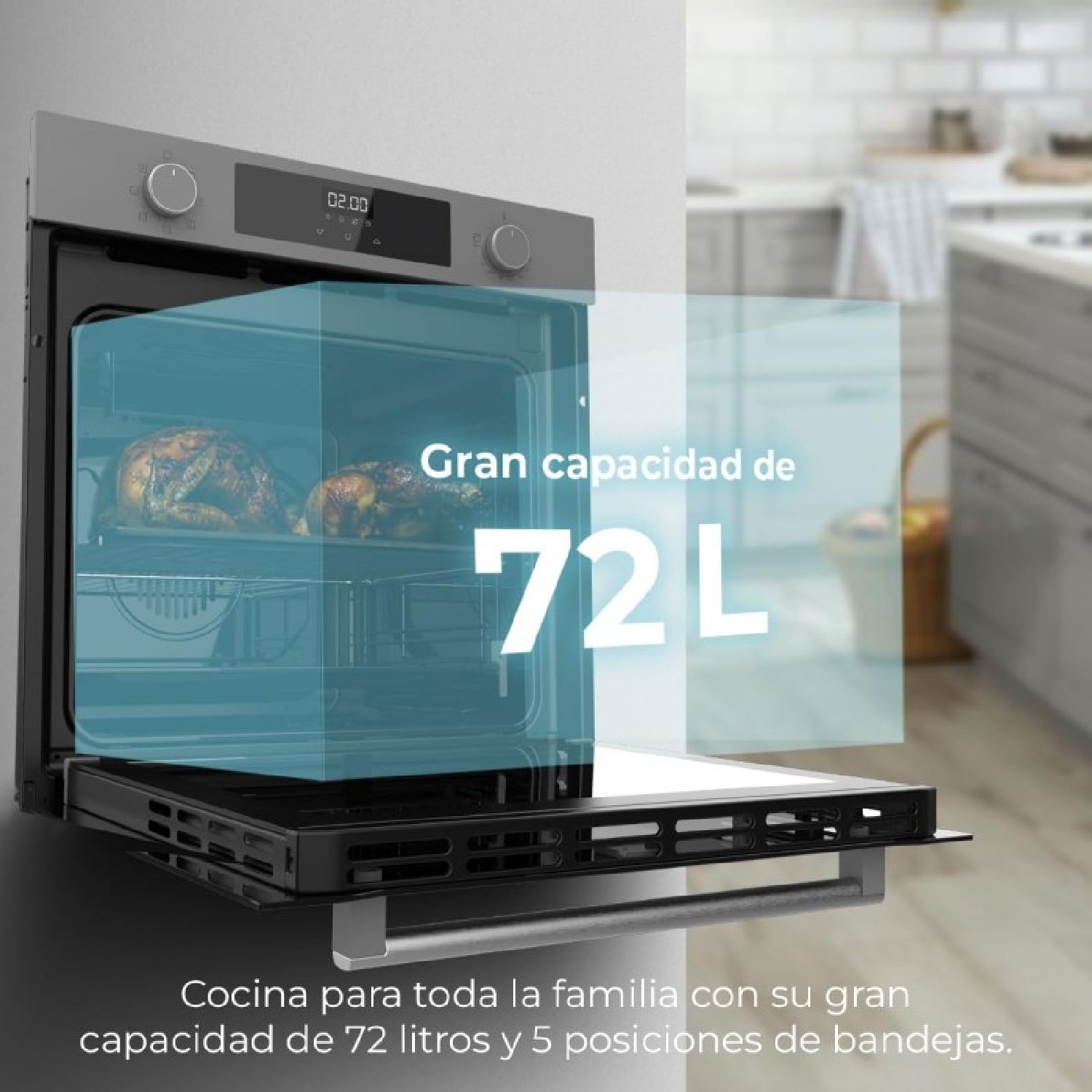 Cecotec Bolero Hexa M226000 Multifunktionsbackofen Glasgrau