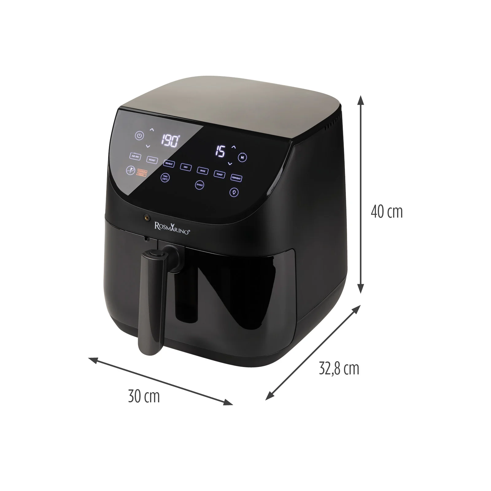 2025 Rosmarino TempSense Heißluftfritteuse – 6 L