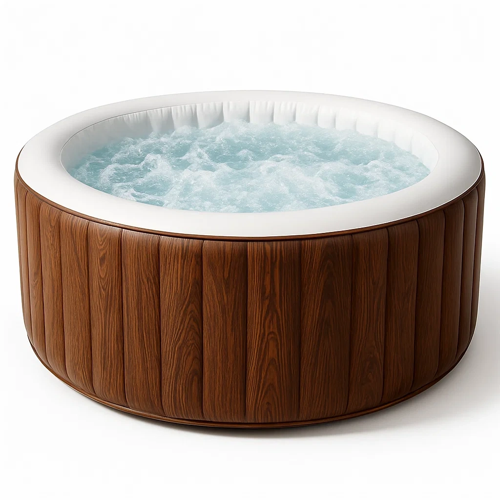 Spa gonflable 178x178x70 cm, 4 places, couleur beige/blanc dchXilJ314bg