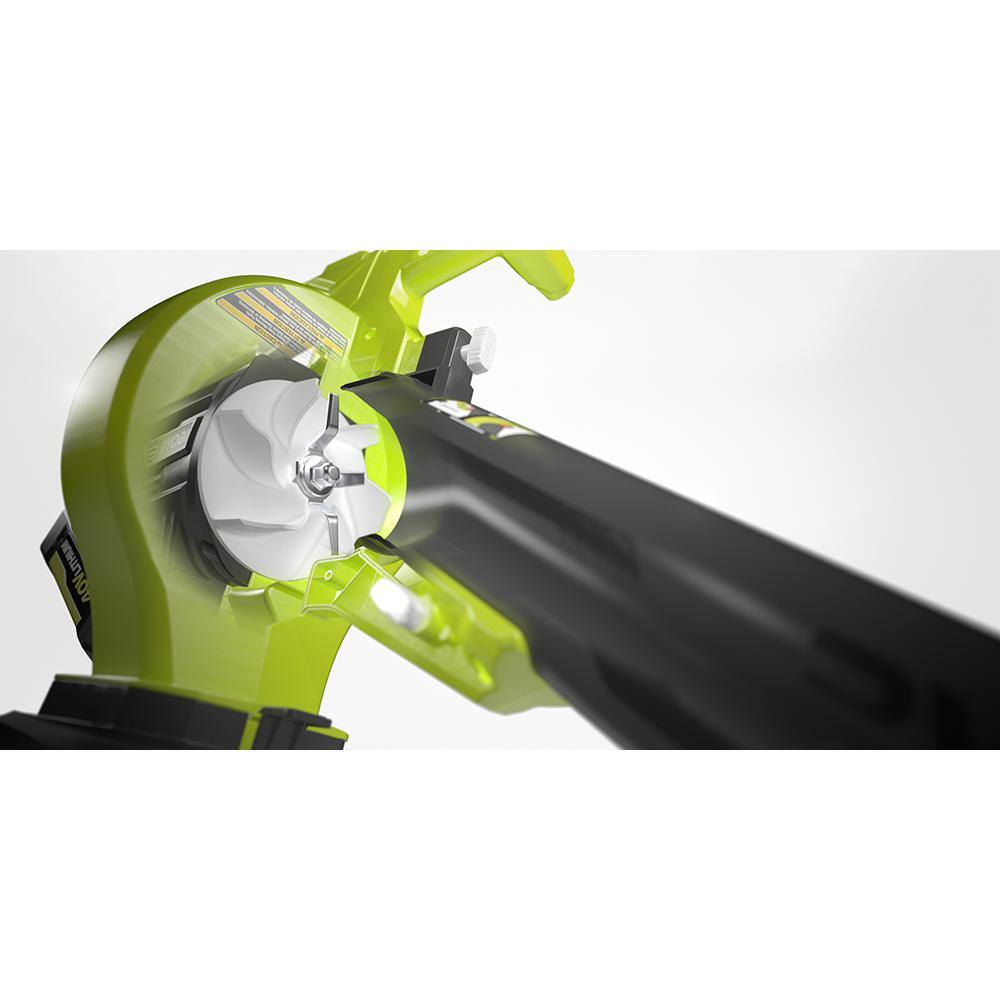 2025 RYOBI Aspirateur-souffleur sans fil 40V Vac Attack aveRYOBI Trådløs Støvsuger-Souffler 40V Vac Attack med makuleringsfunktion. (2) 5,0 Ah batterier og oplader - Model c Fonction Broyeur. (2) Batterier 5,0 Ah og oplader - Model RY40451-2B