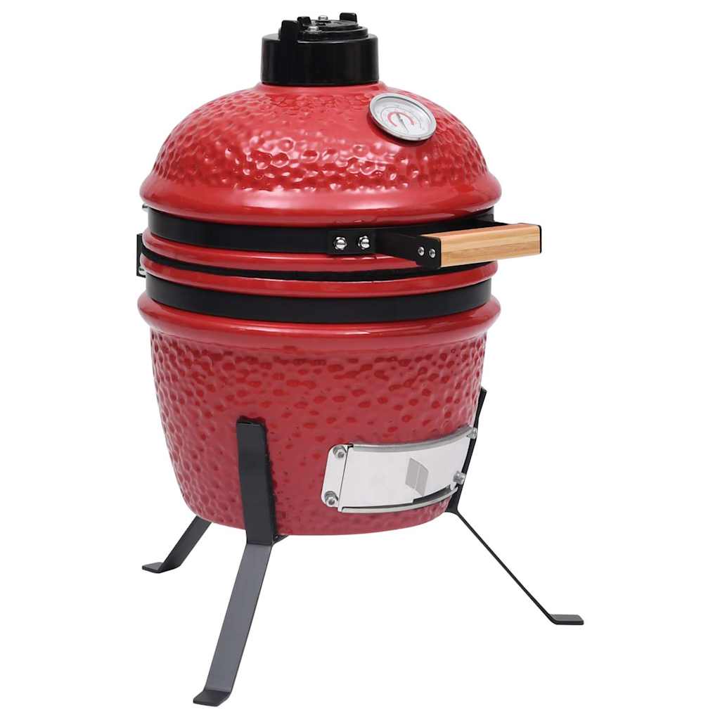 2025 Keramisk Kamado Grill og Smoker 56 cm med rød temperaturindikator