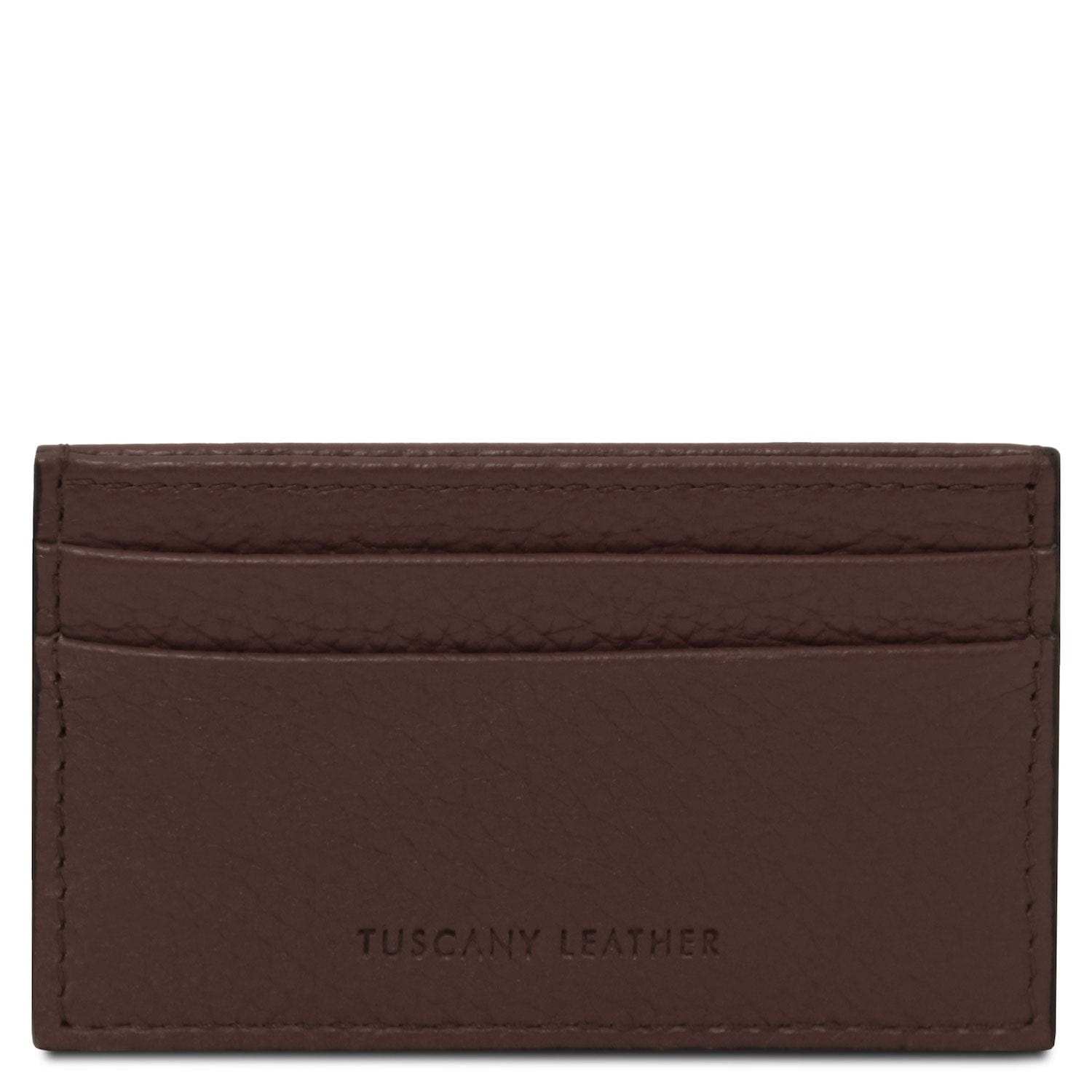 Leather card holder - 4 cards, pebbled leather | TL142474