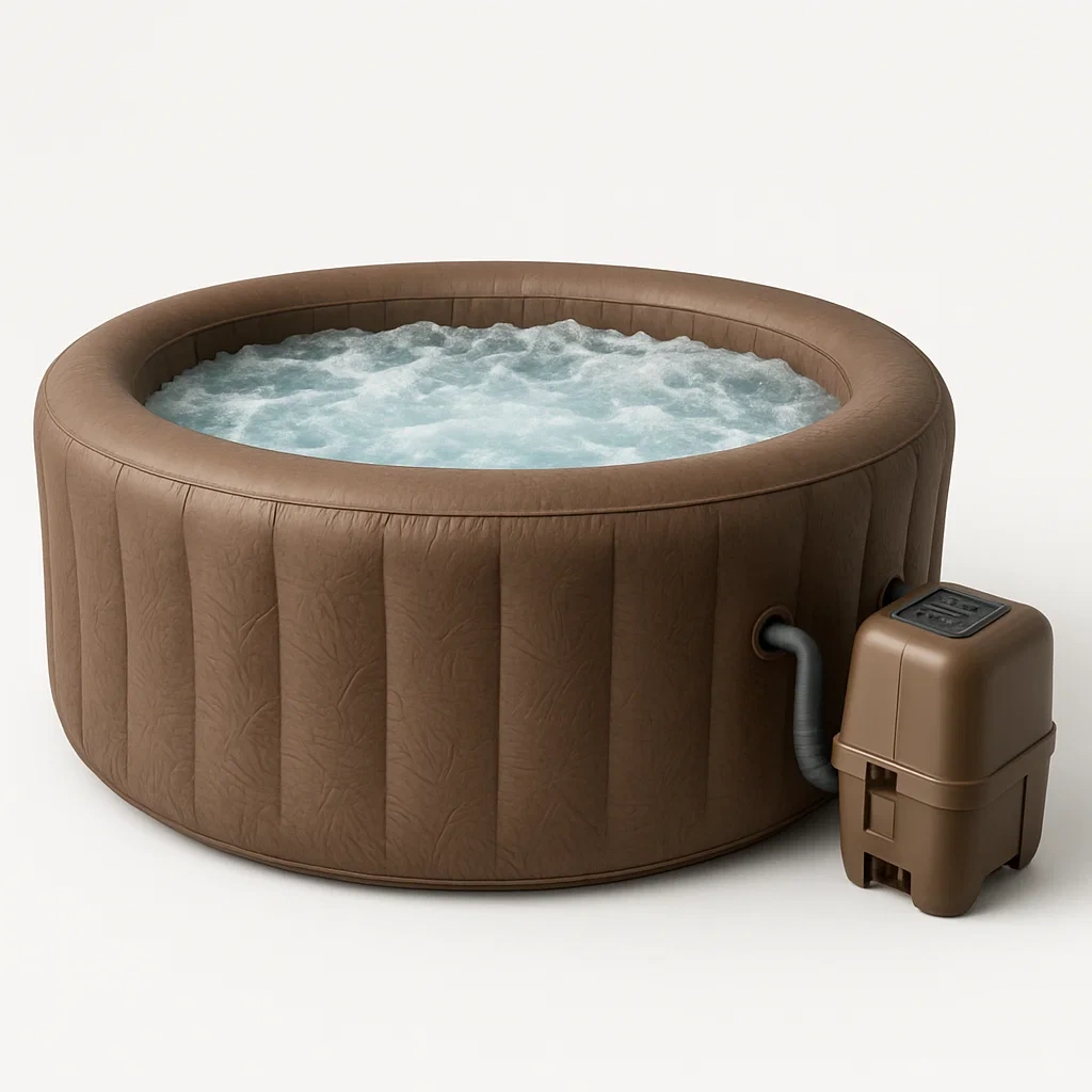 Spa gonflable rond marron 196 x 196 x 71 cm pour 4 personnes uoXZOnR325HU