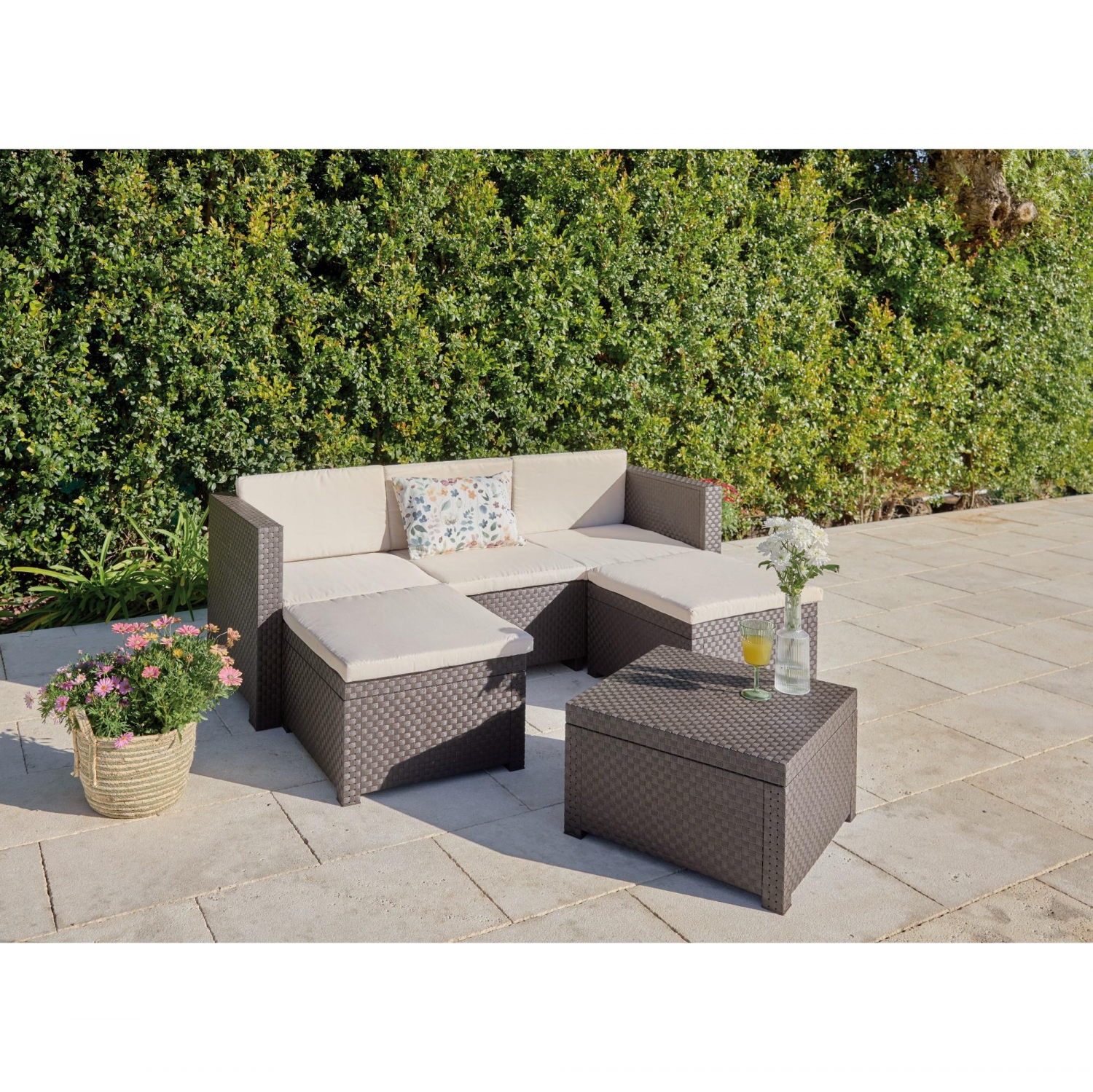 Gartenmöbel-Set, Diva Chaisse Longue - Wengue