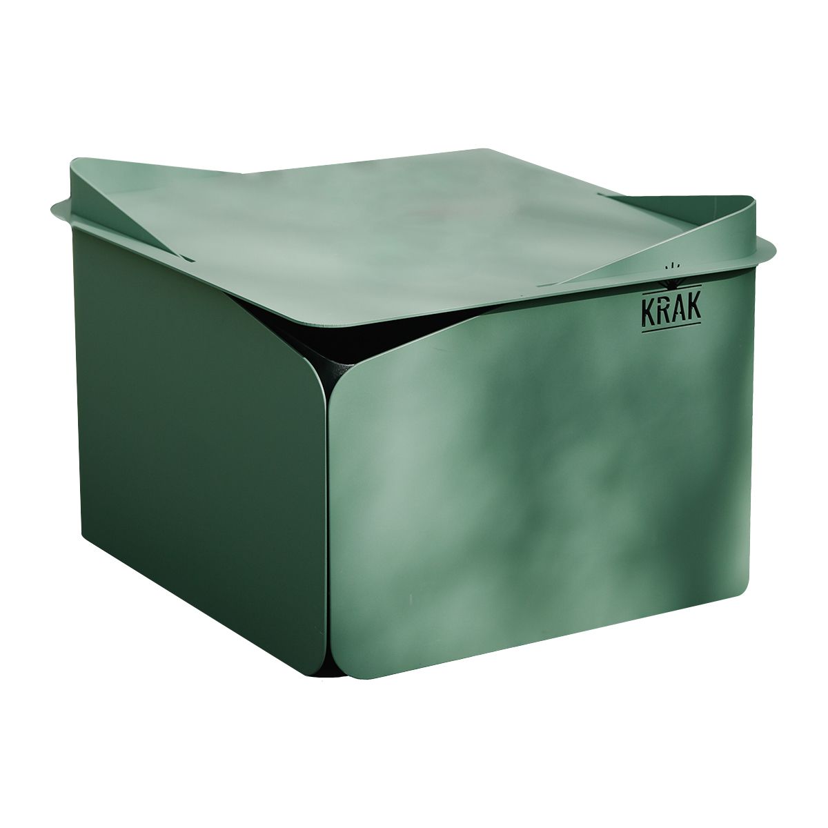 Krak Holz-Feuerschale + Tablett 79x69cm - Levante + Plateau Vert Provence