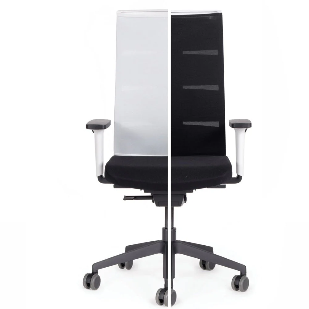 Agilis Matrix MT12 2025 Langsam verstellbarer ergonomischer Bürostuhl mit Netzrückenlehne, Sonderedition, Reines Schwarz