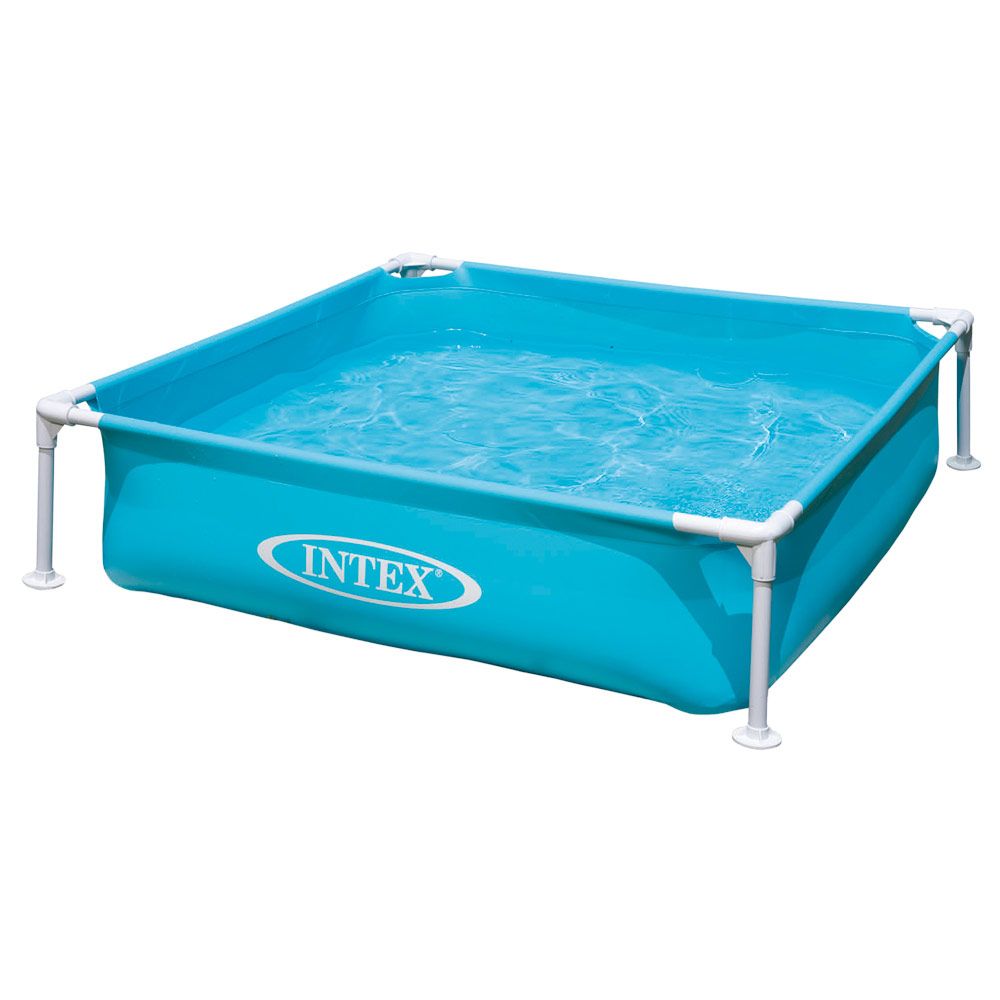 Intex Quadratischer, röhrenförmiger PVC-Aufstellpool 122x30 cm Blau