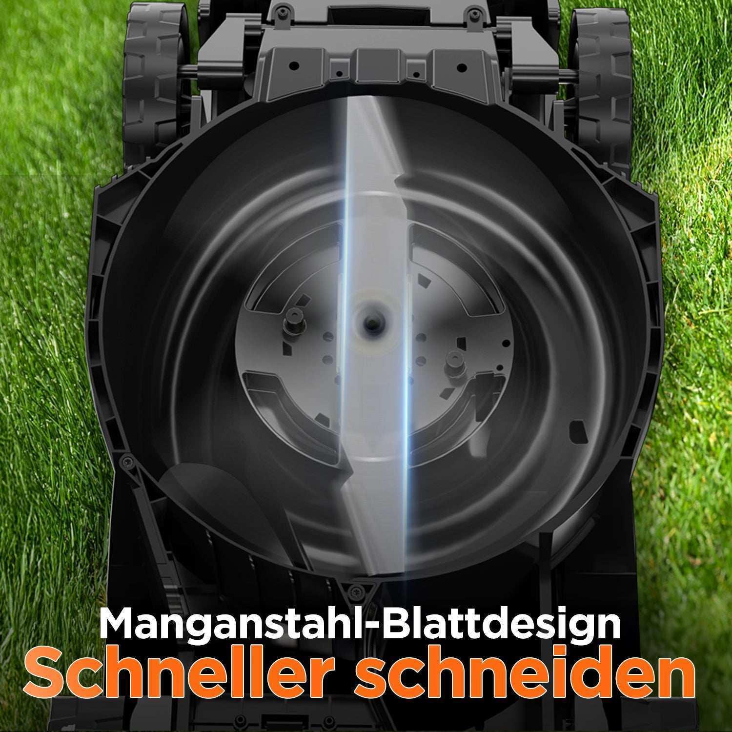 2025 U20 Akku-Rasenmäher 2 x 20 V 43 cm Bürstenlos | Inklusive 2 x 4,0 Ah Akkus | Mäht mühelos bis zu 500 m²