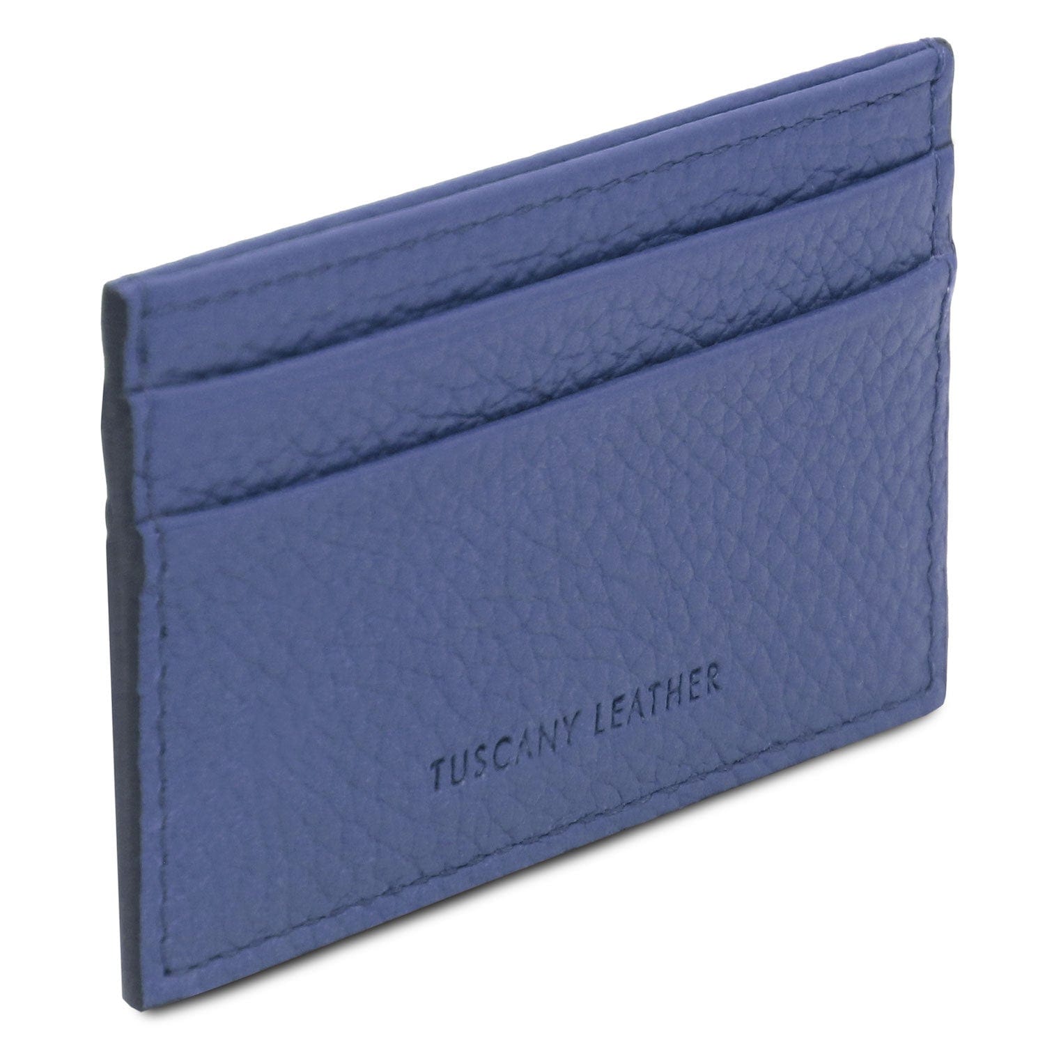 Leather card holder - 4 cards, pebbled leather | TL142474