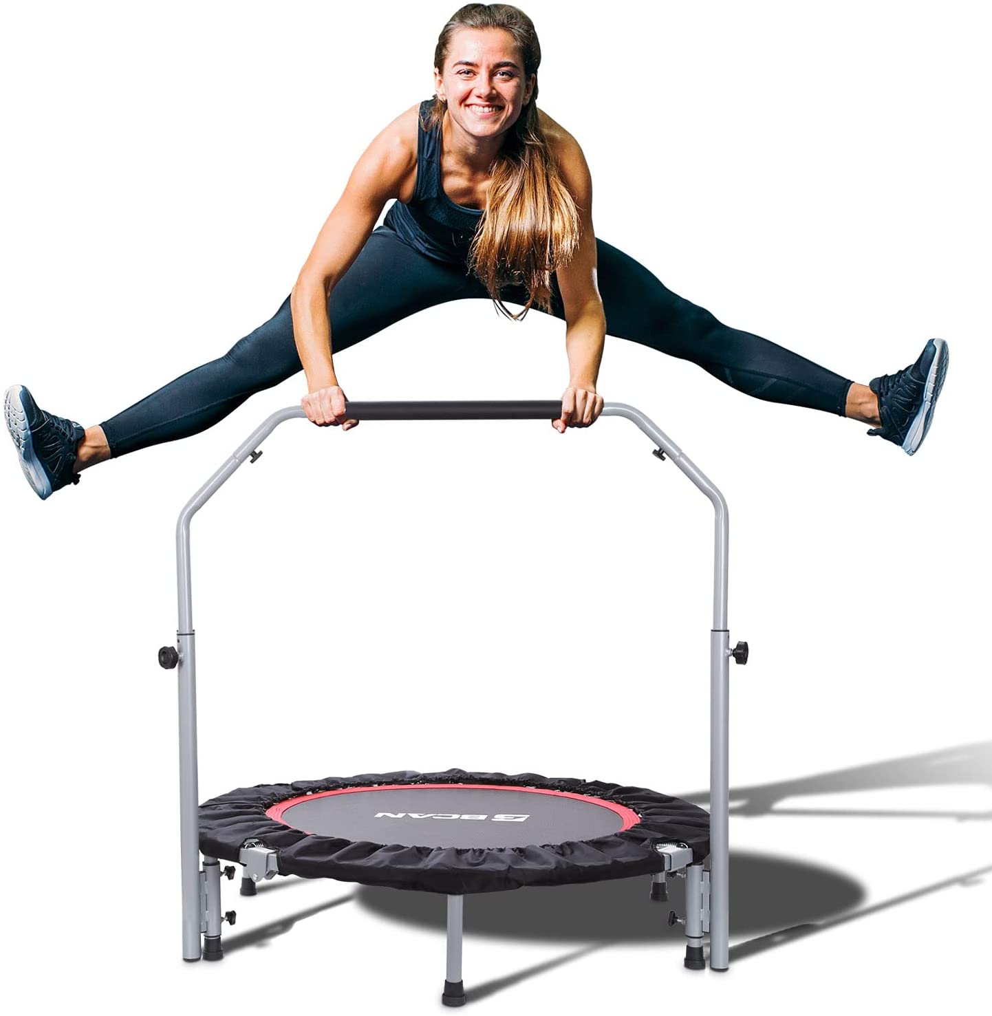 BCAN 40/48" foldbar trampolin, mini-motionstrampolin, maksimal belastning 330 lbs / 440 lbs