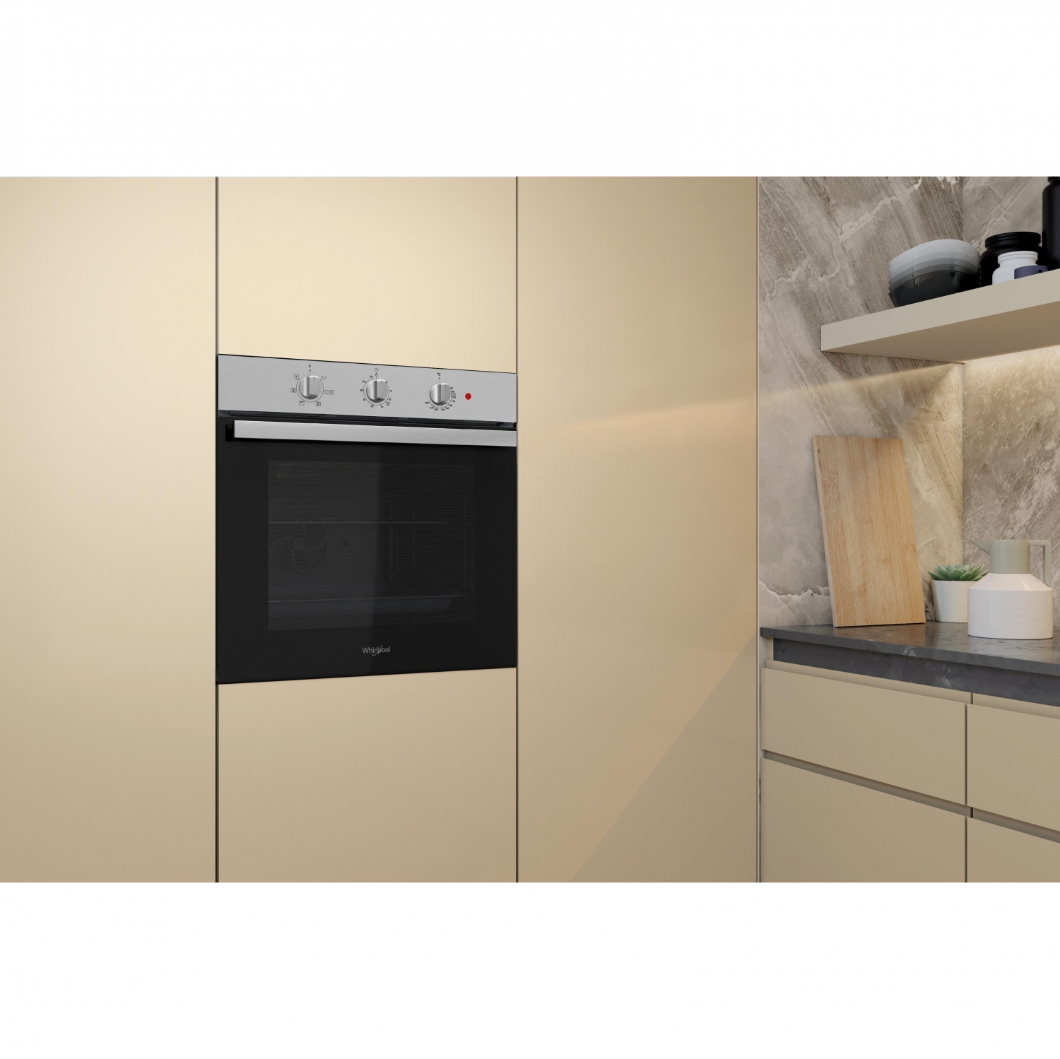 Whirlpool OMR35HR0X Multifunktionsbackofen, 1,5 kW, 71 l, Klapptür, 5 Kochfunktionen, Energieeffizienzklasse A – Edelstahl