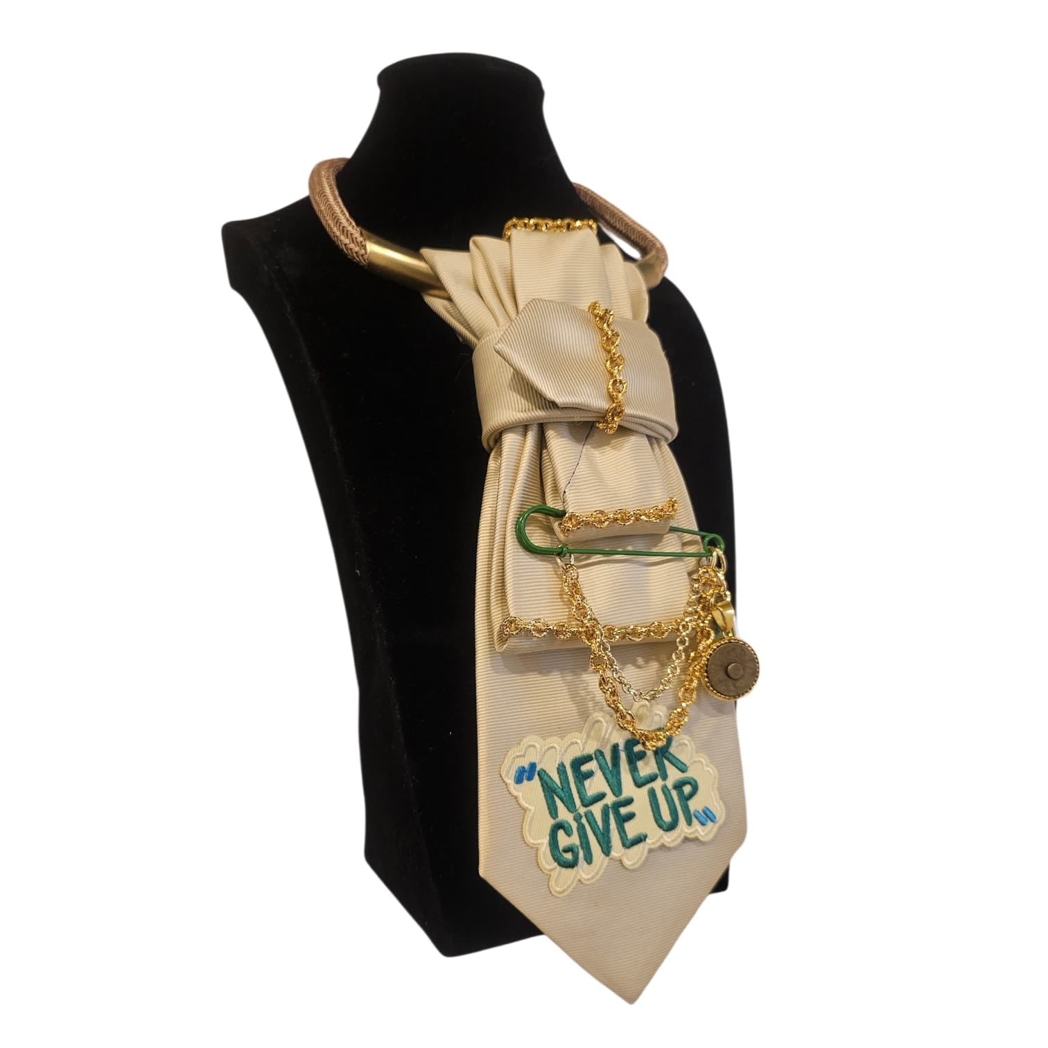Never Give Up 4-in-1 Jeweled Tie