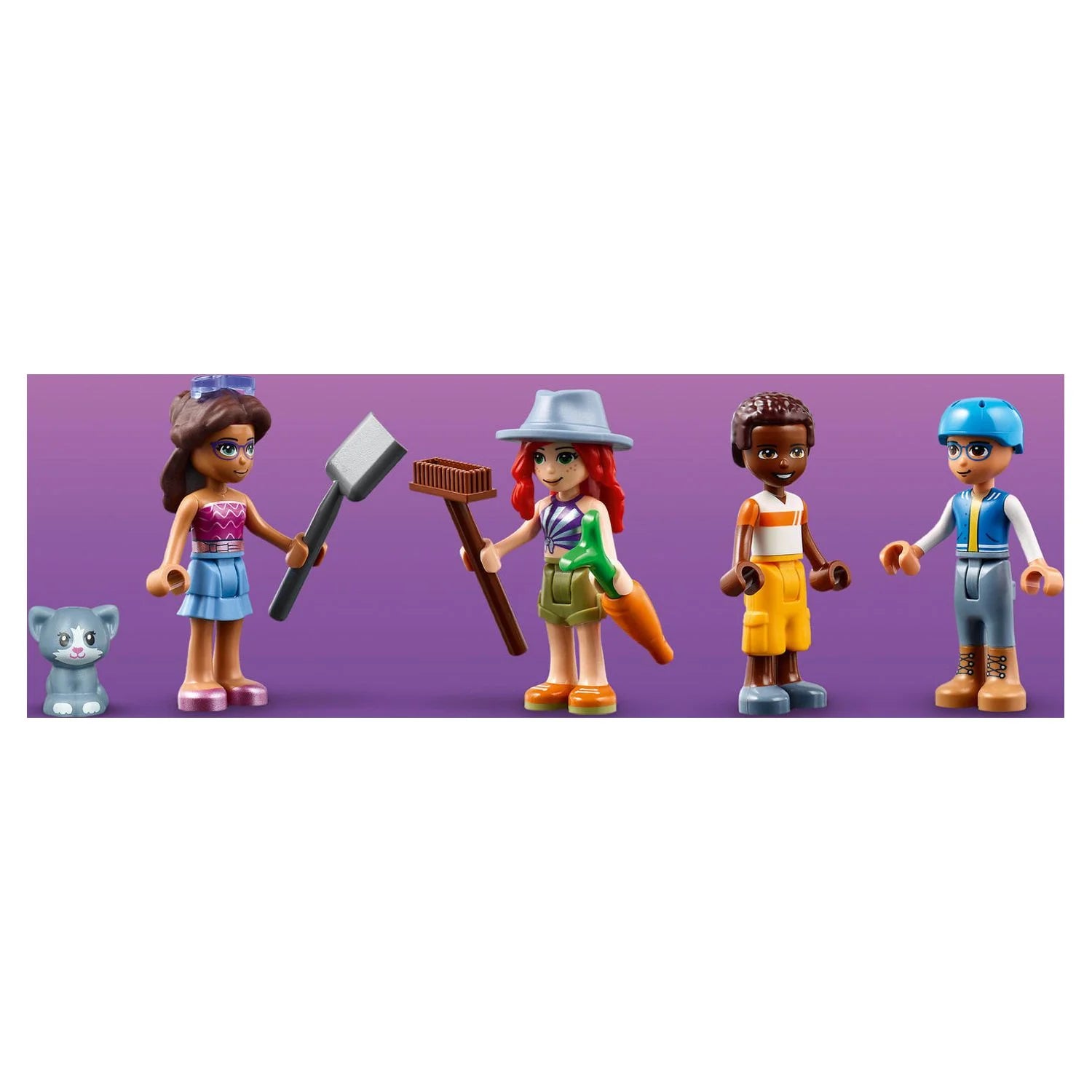 LEGO Friends Husbåd på kanalen 41702 Byggesæt; Indeholder 4 minidukker, inklusive Mia, og 1 legetøjsdyr; Fødselsdagsgave til børn fra 7 år (737 dele)