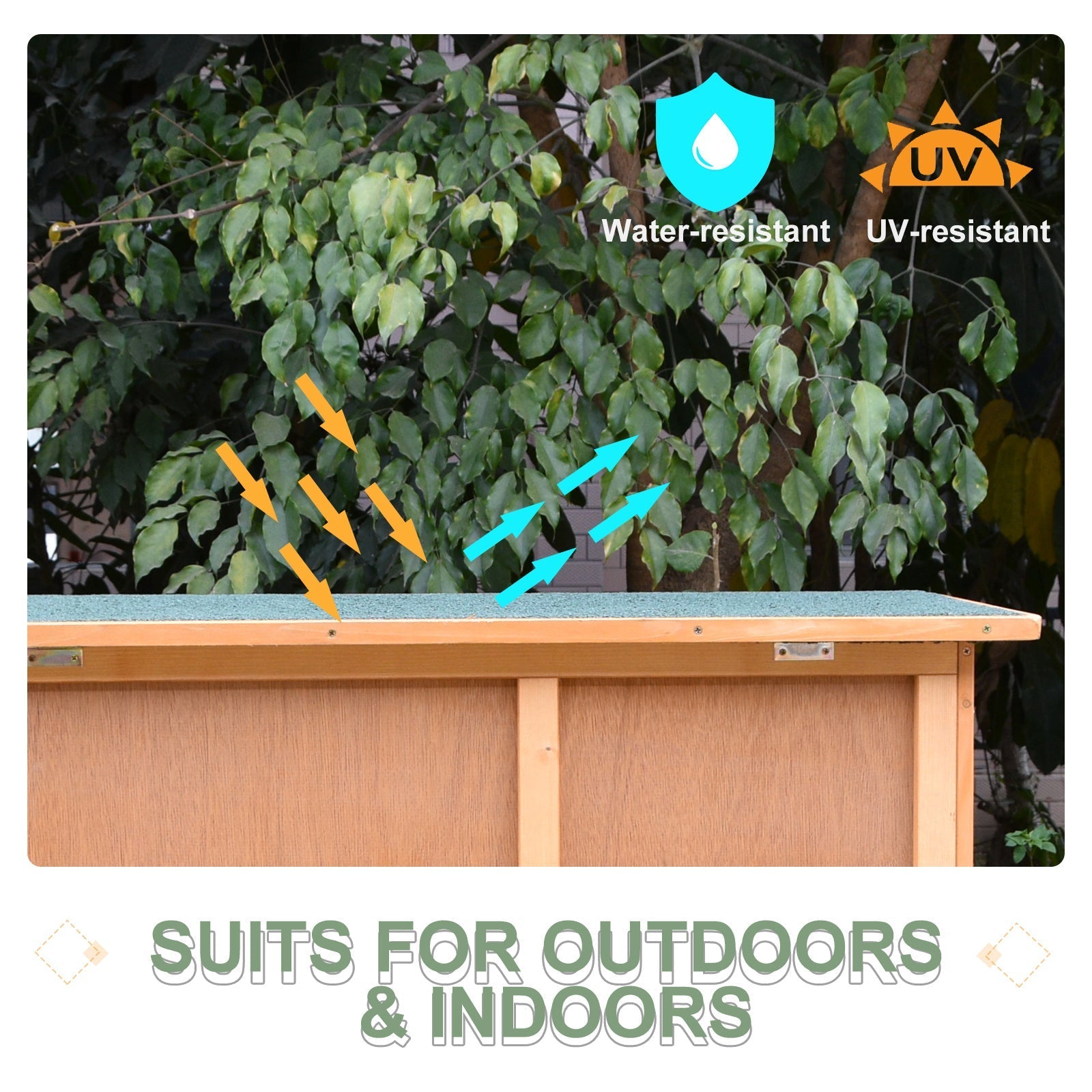 Cage à lapins PawHut en bois massif avec deux grands compartiments. Jaune