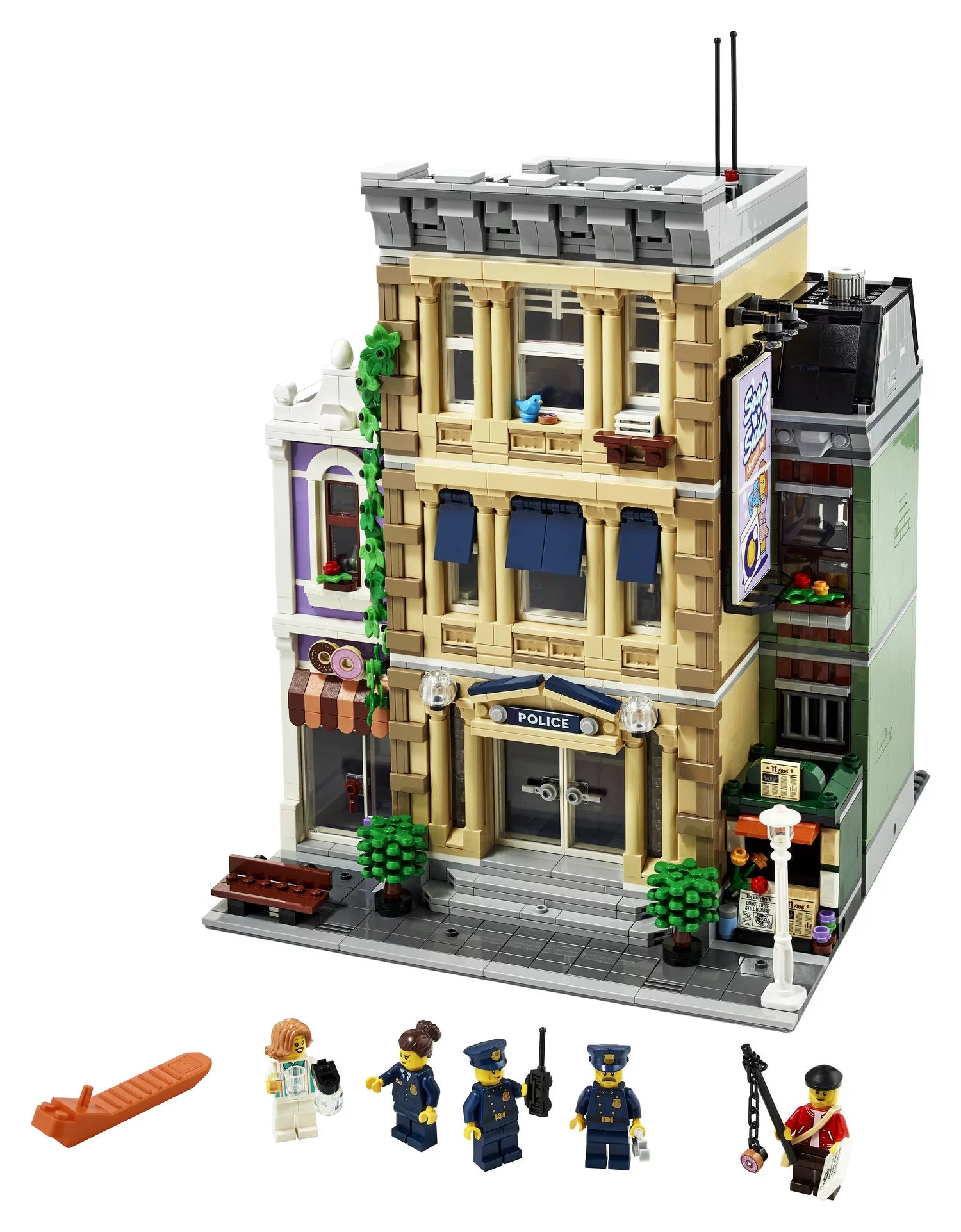 LEGO Icons Polizeistation 10278 – Großes Bauset, Sammlerset für Erwachsene, Modulare Gebäude-Kollektion