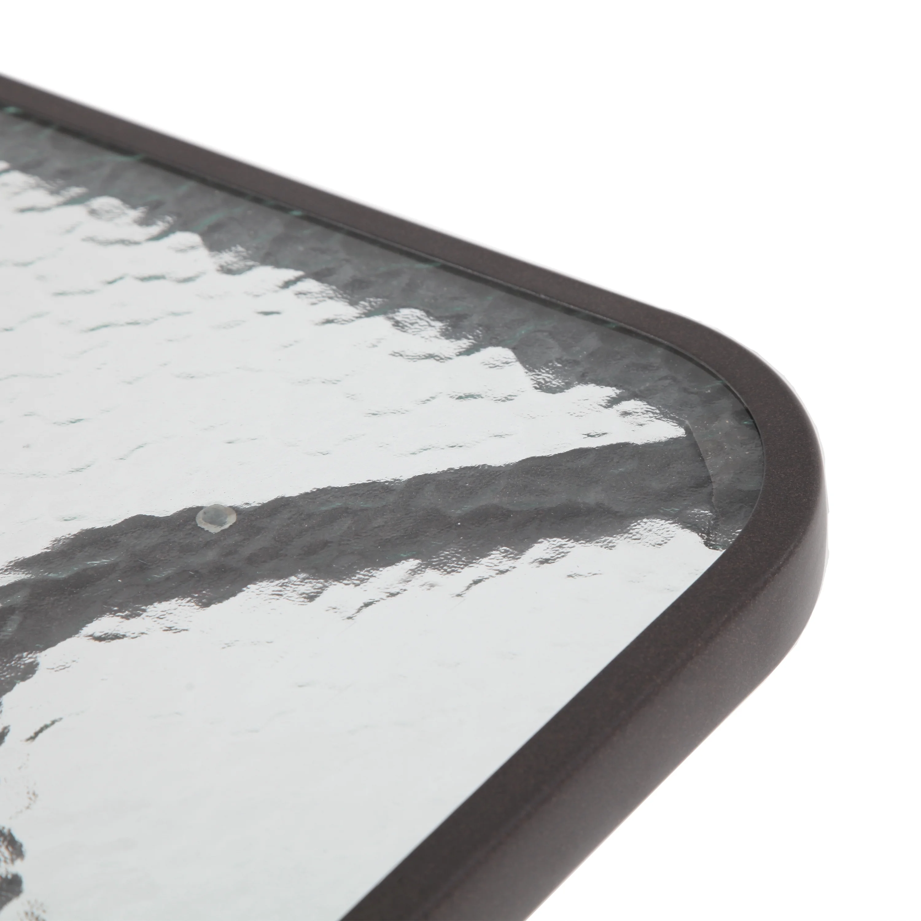 2025 Mainstays Albany Lane 6-delt udendørs spisebordssæt med parasol. Stål. Rød