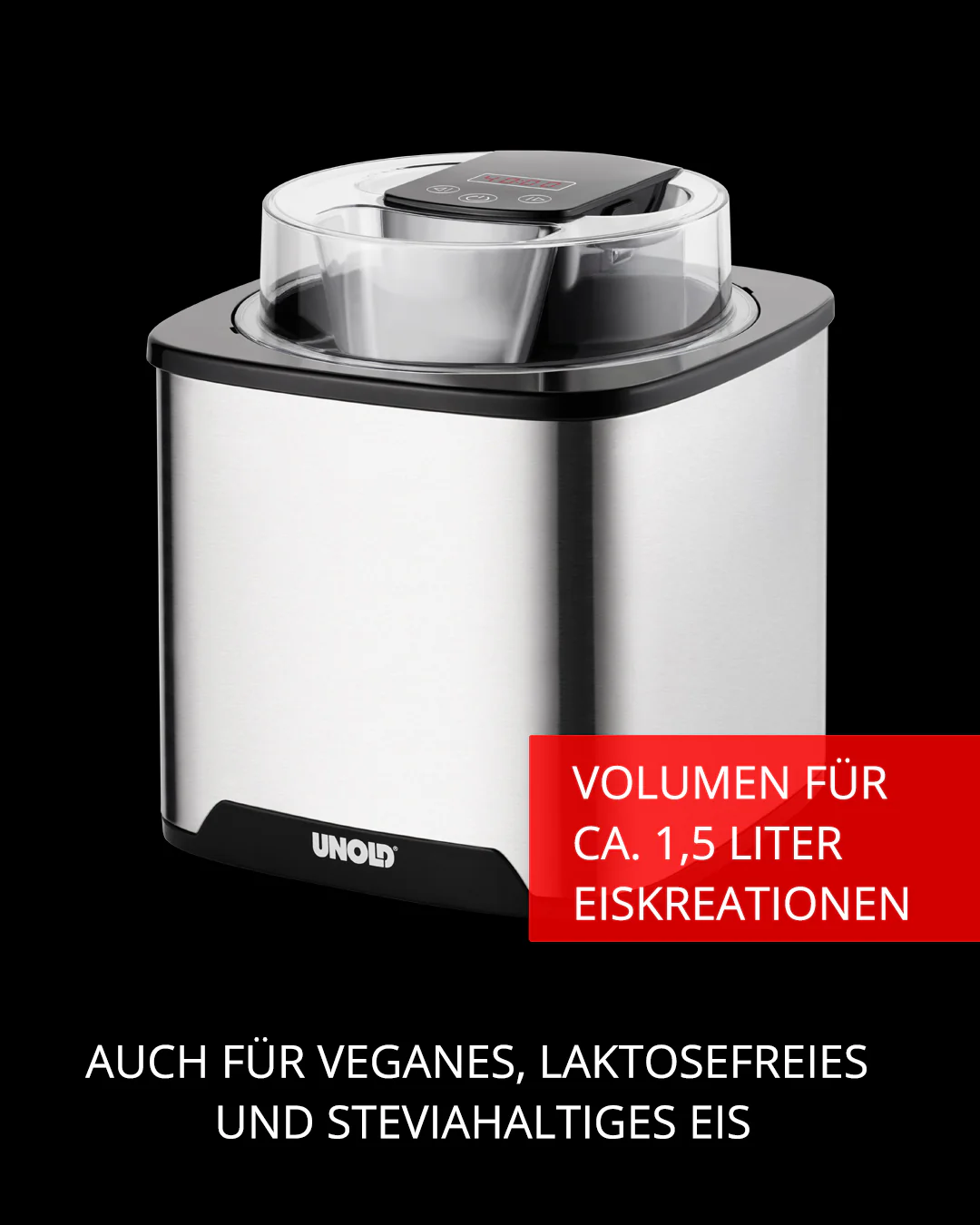 2025 Gelato-Sorbet-Maschine mit Rezeptbuch, 1,5 l