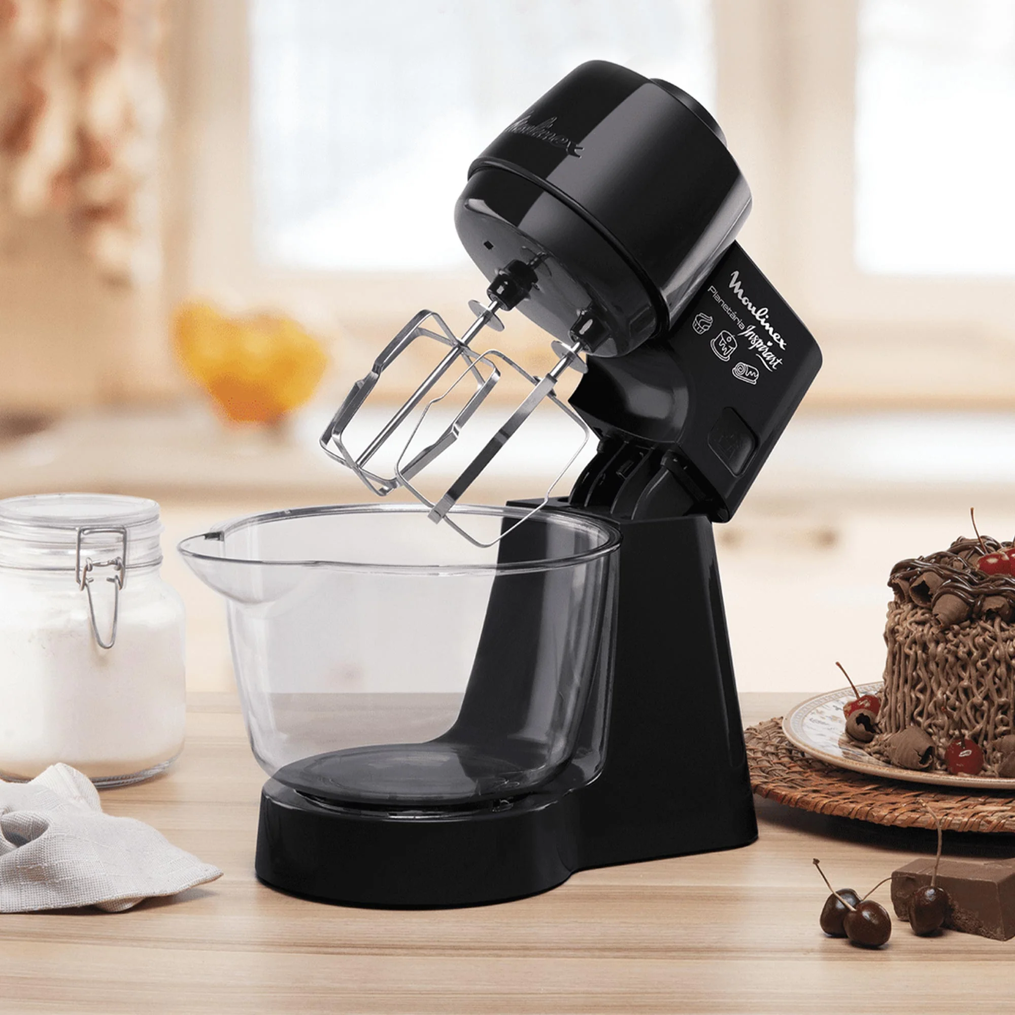 2025 Inspirart planetarisk piedestalblender 500W 3,2L Moulinex