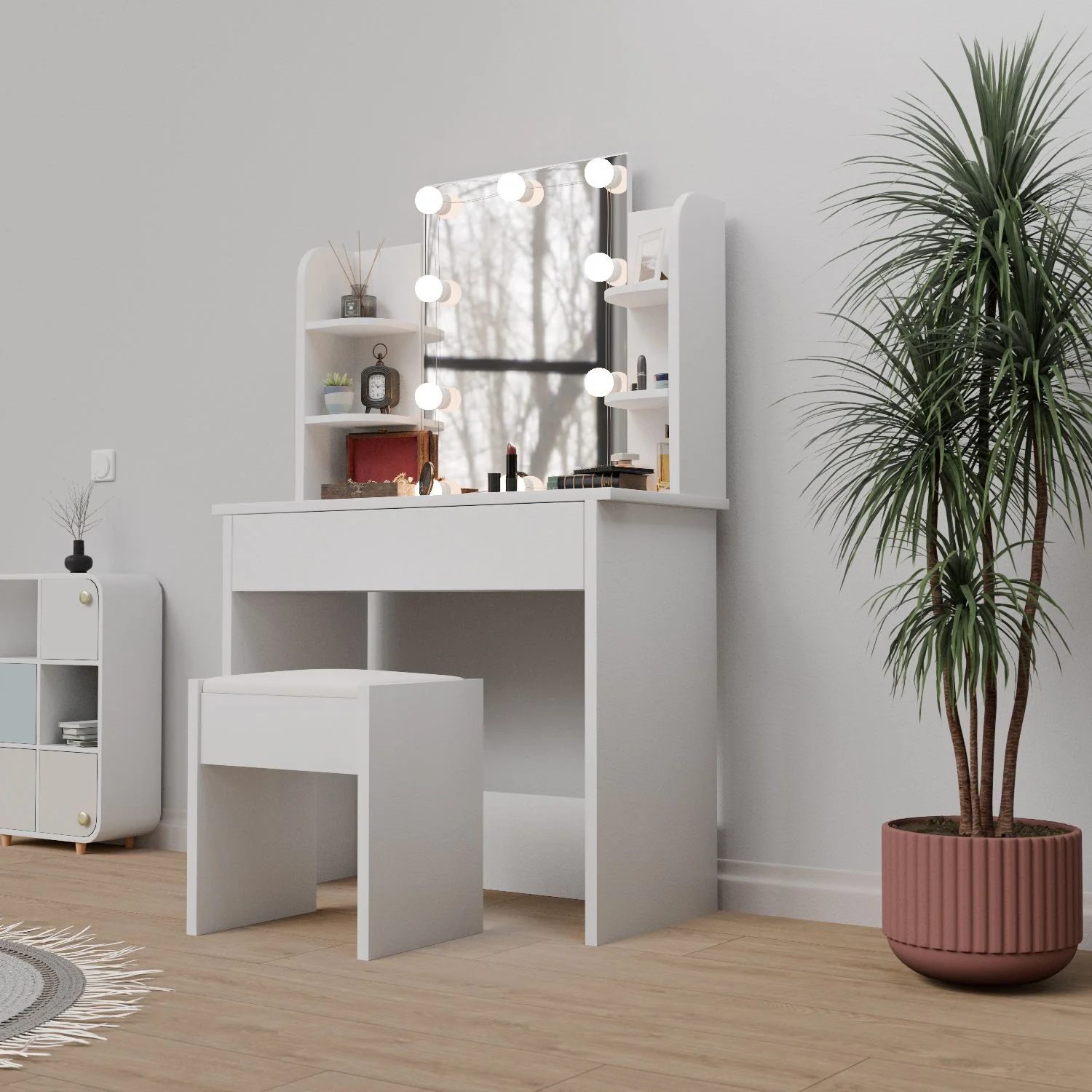 Zoey Schminktisch 2025 mit Melly Hocker