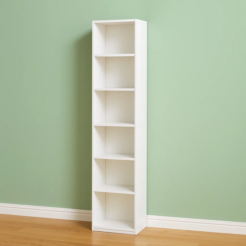 Aufbewahrungsregal, weiß, Spanplatte und Holz, für das Wohnzimmer, 30 x 20 x 180 cm