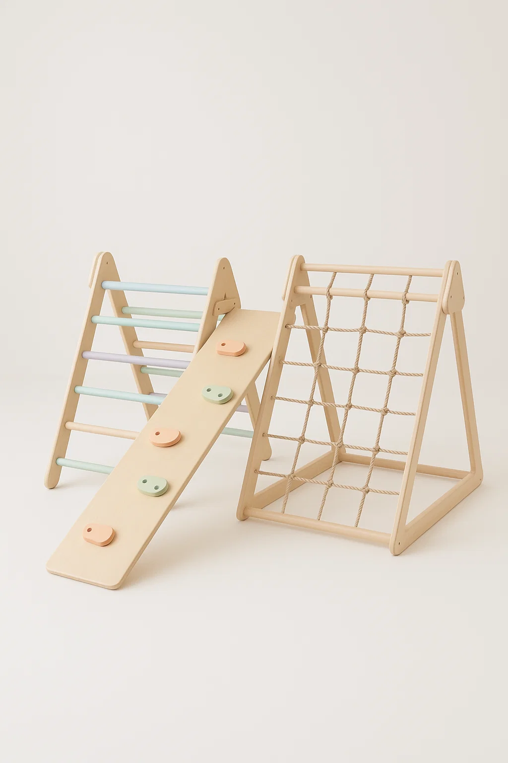 Structure de jeu d'intérieur en bois naturel, pour enfants, 120×60×50 cm XVlQqbqu86bP