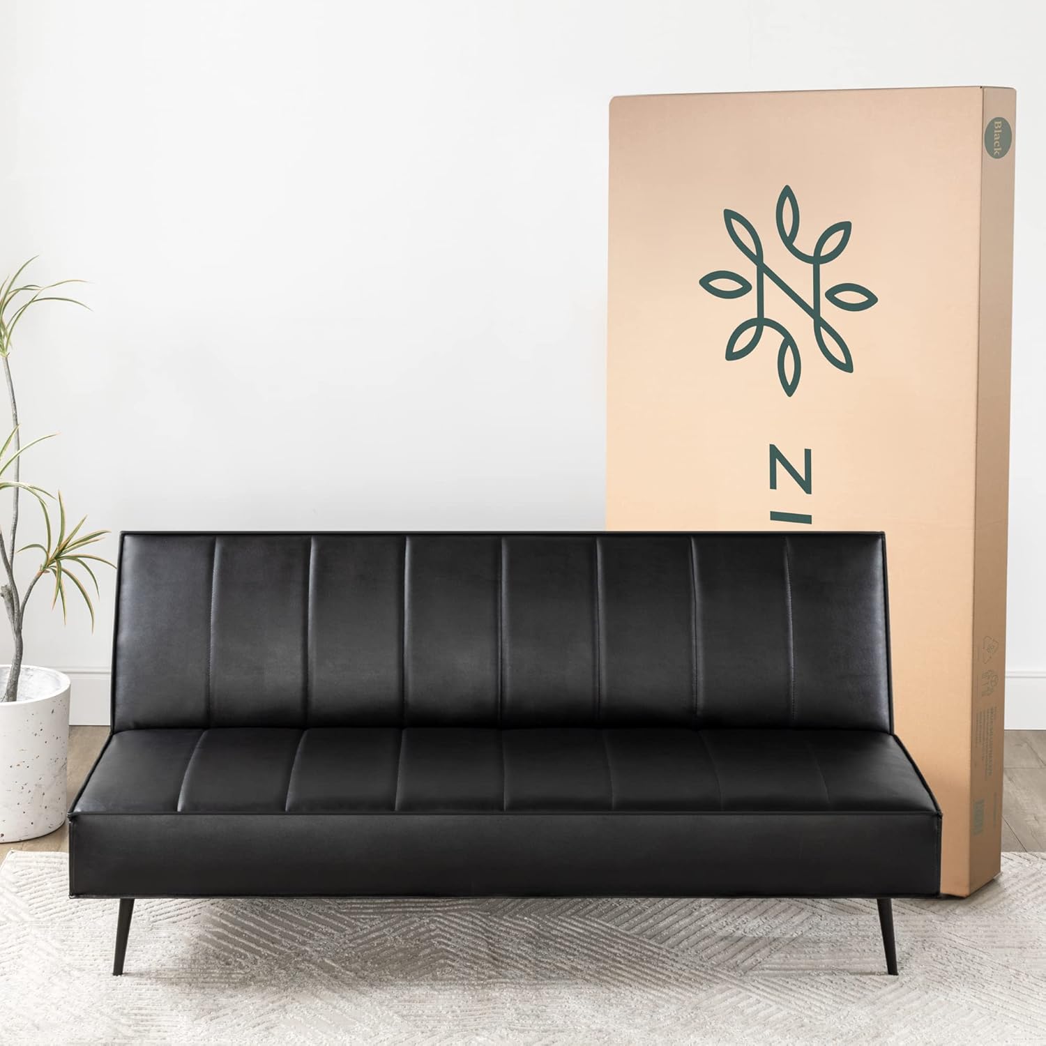 Zinus Quinn Click Clack sovesofa - 2-i-1 foldbar sovesofa - Velegnet til gæsteværelser og små rum - Grå