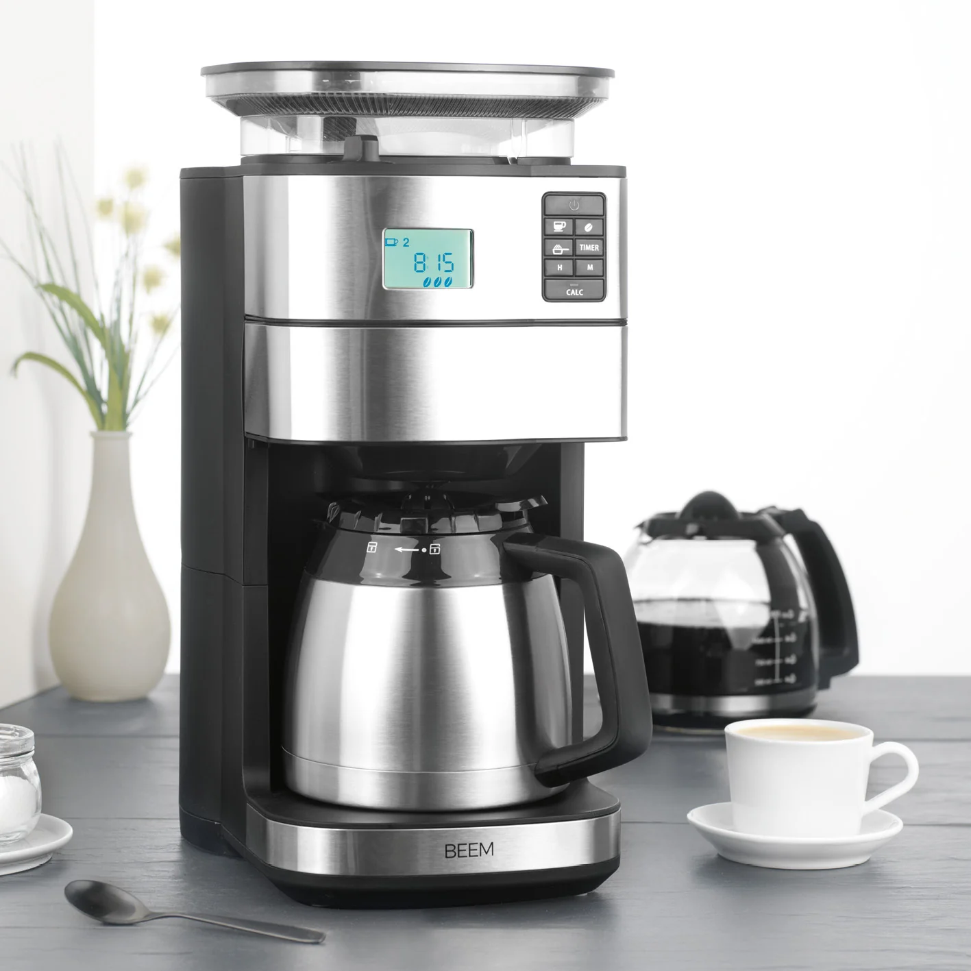 2025 FRESH-AROMA-PERFECT II – Cafetière à filtre avec broyeur intégré – Duo