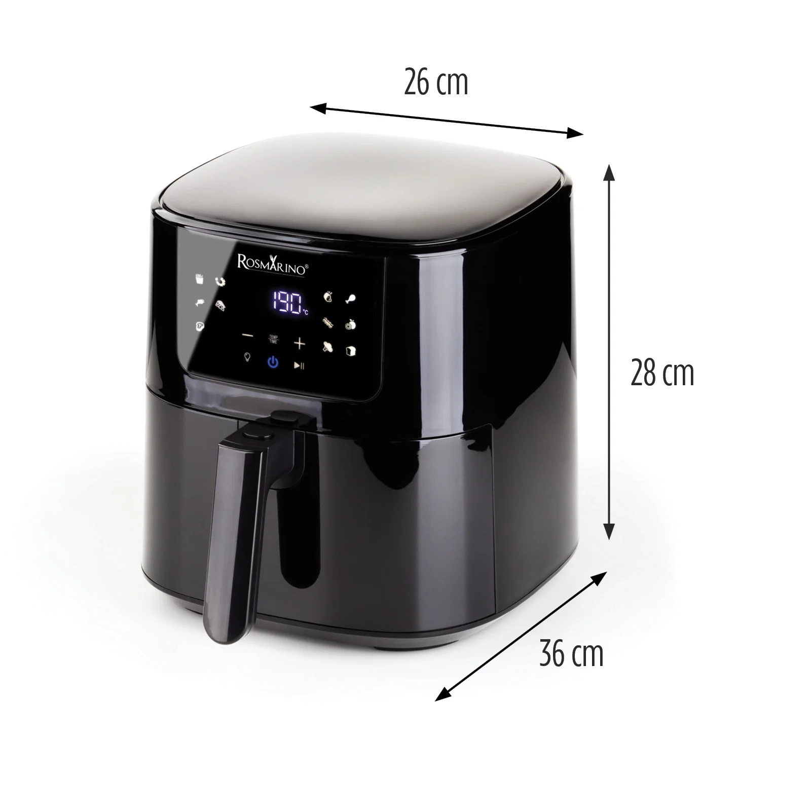 Rosmarino Infinity Vision XL Heißluftfritteuse (Modelljahr 2025) – 5 l