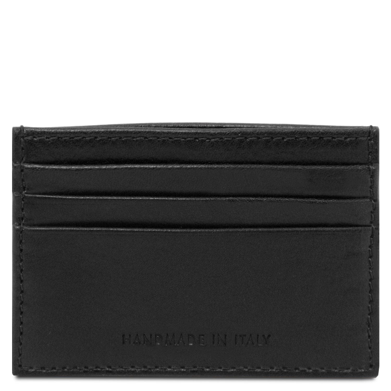 Leather card holder - 6 cards, smooth full-grain leather | TL142471