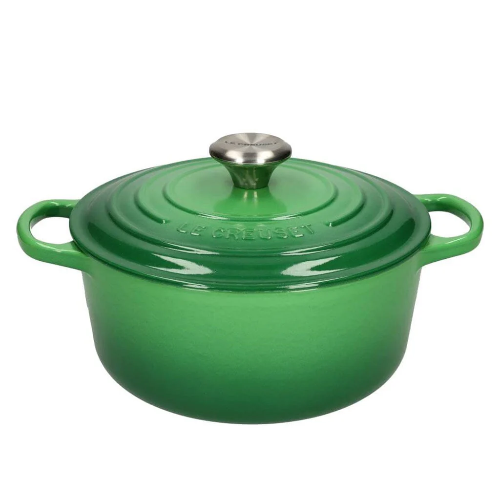 2025 Le Creuset - Signature rund bambus stegepande 24 cm 4,2 l