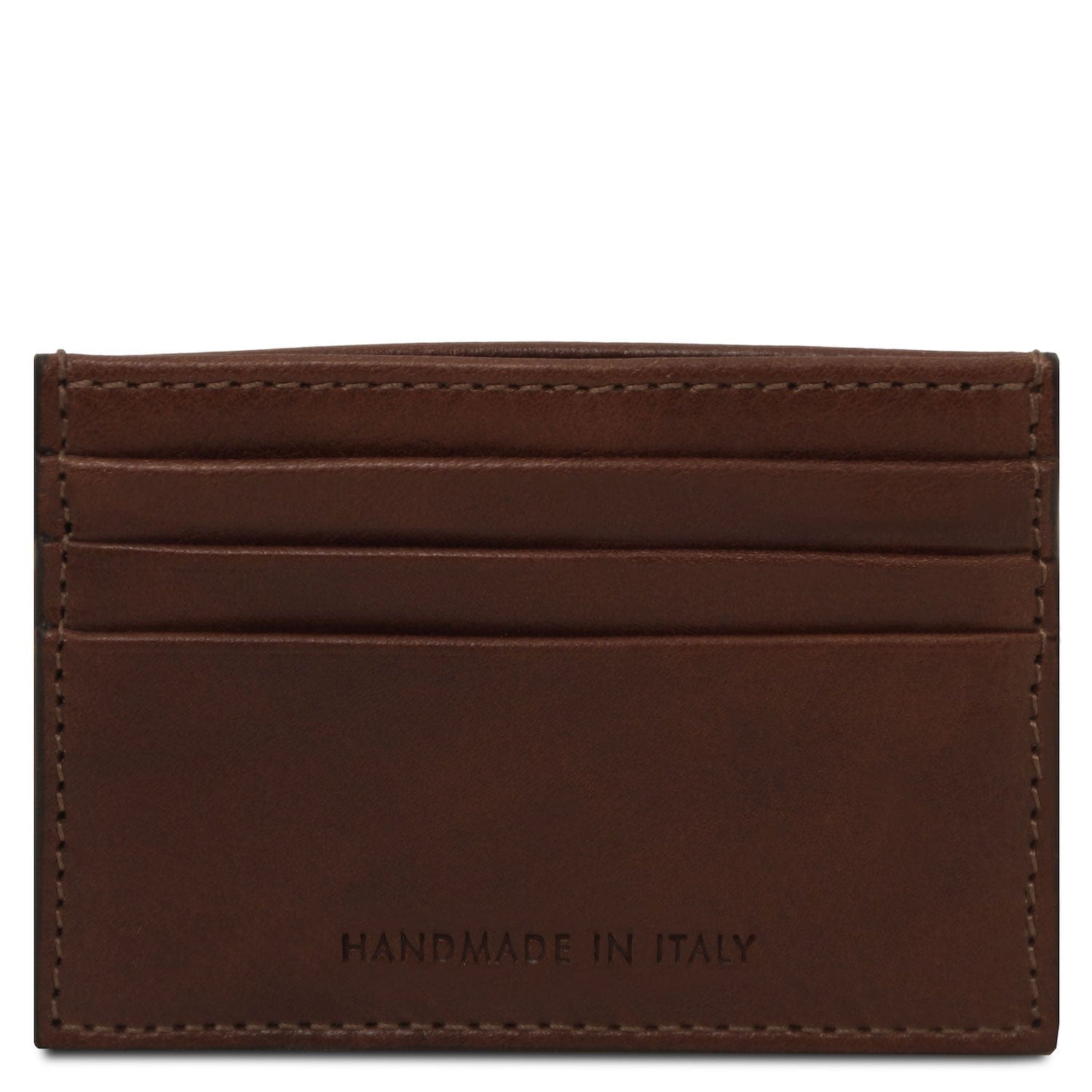 Leather card holder - 6 cards, smooth full-grain leather | TL142471