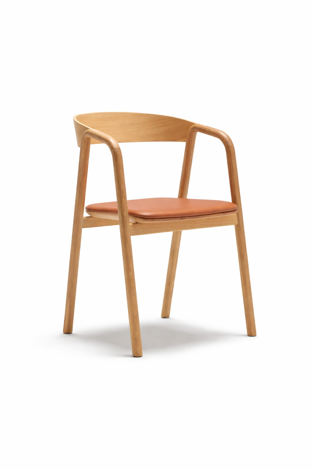 Inlay Dining Chair | Light Oak and Leather